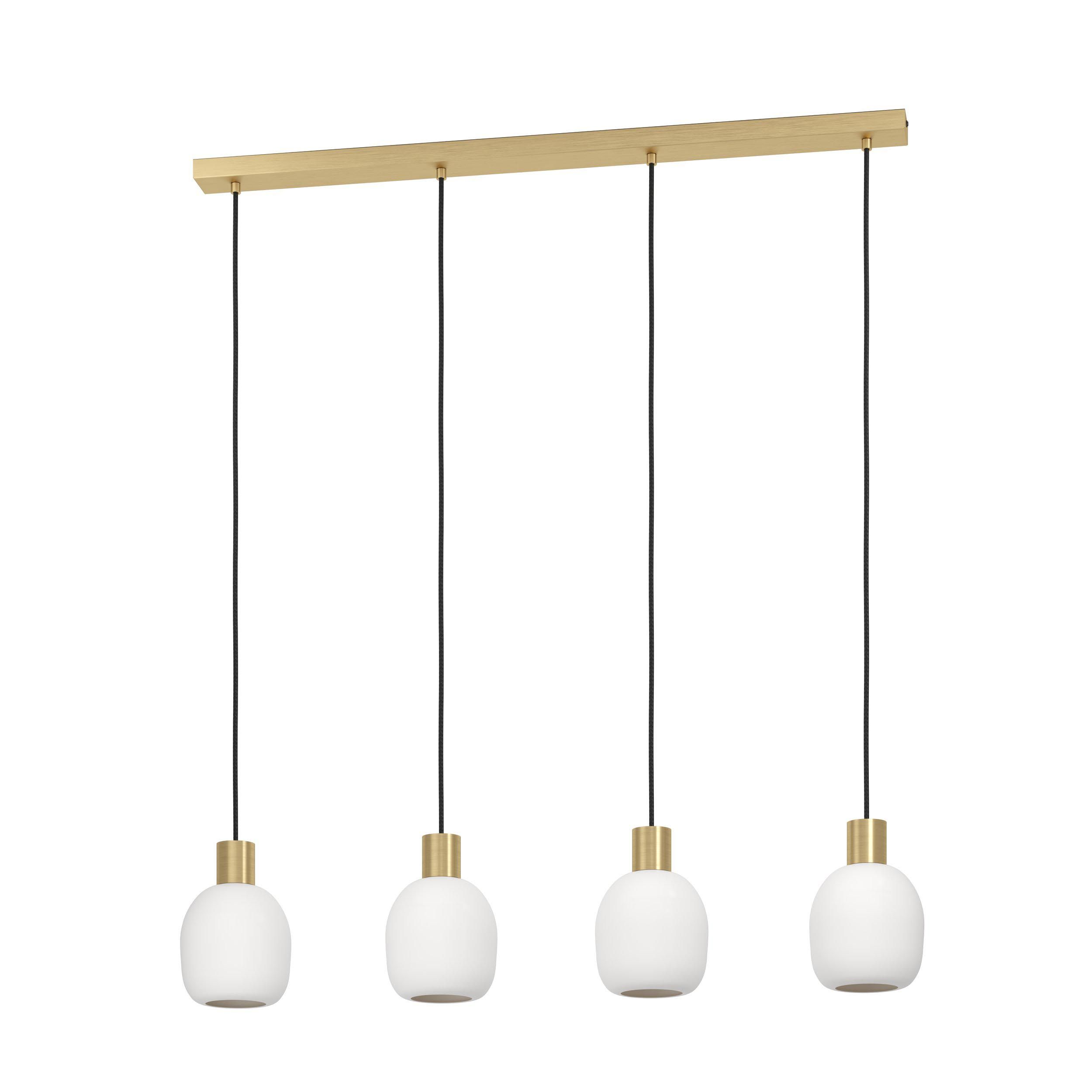 Suspension MANZANARES laiton/verre opalin L97cm