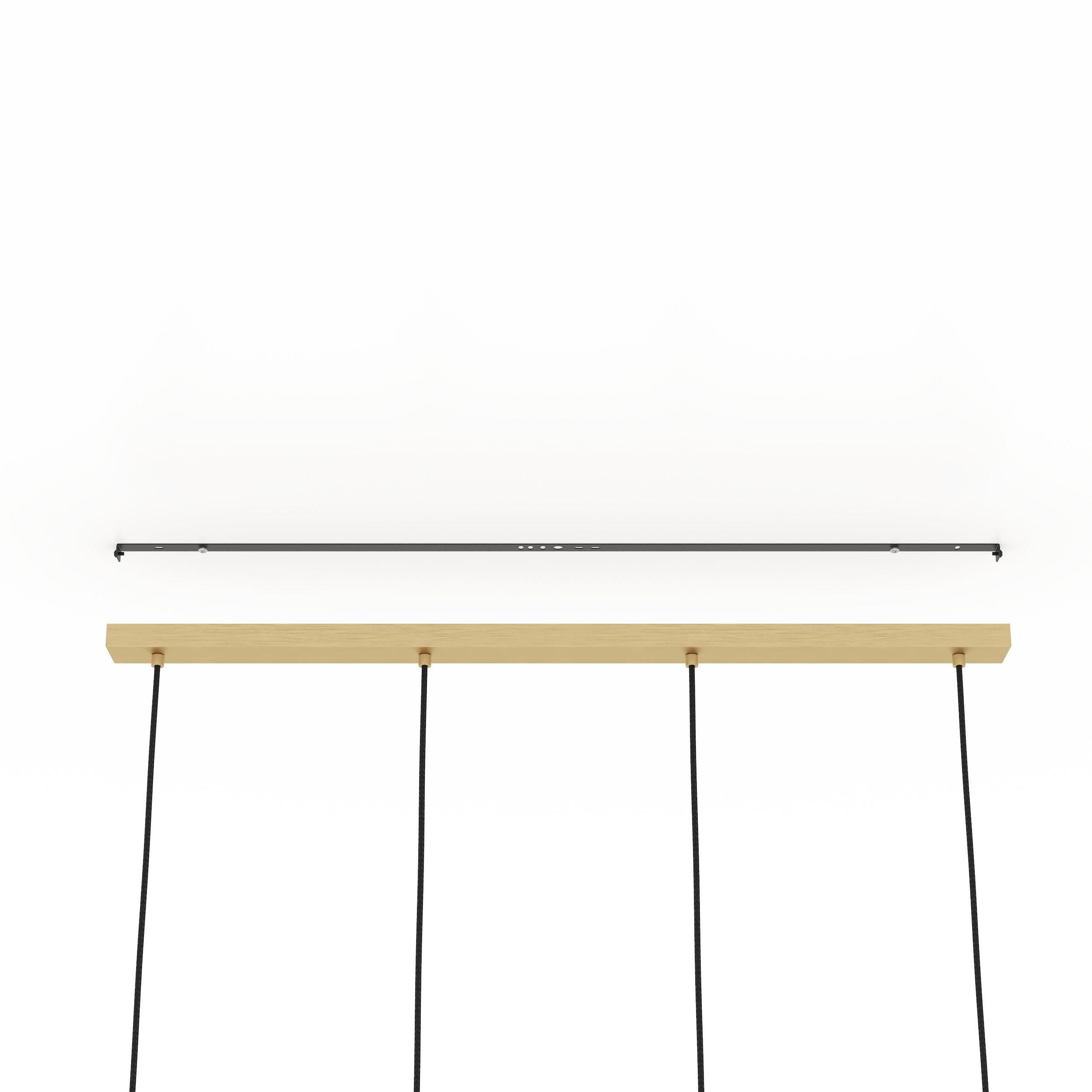 Suspension MANZANARES laiton/verre opalin L97cm