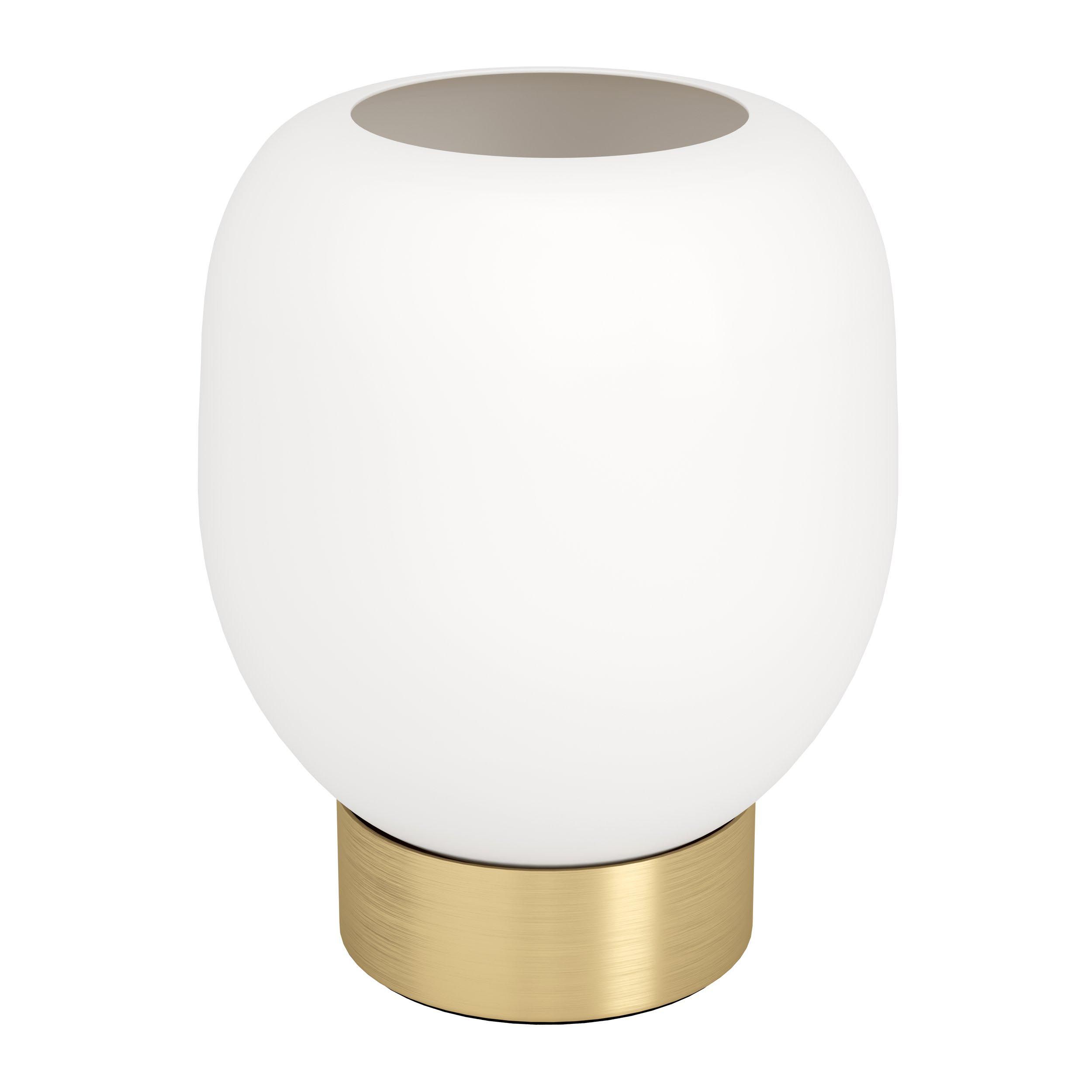 Lampe à poser MANZANARES laiton/verre opalin H18cm