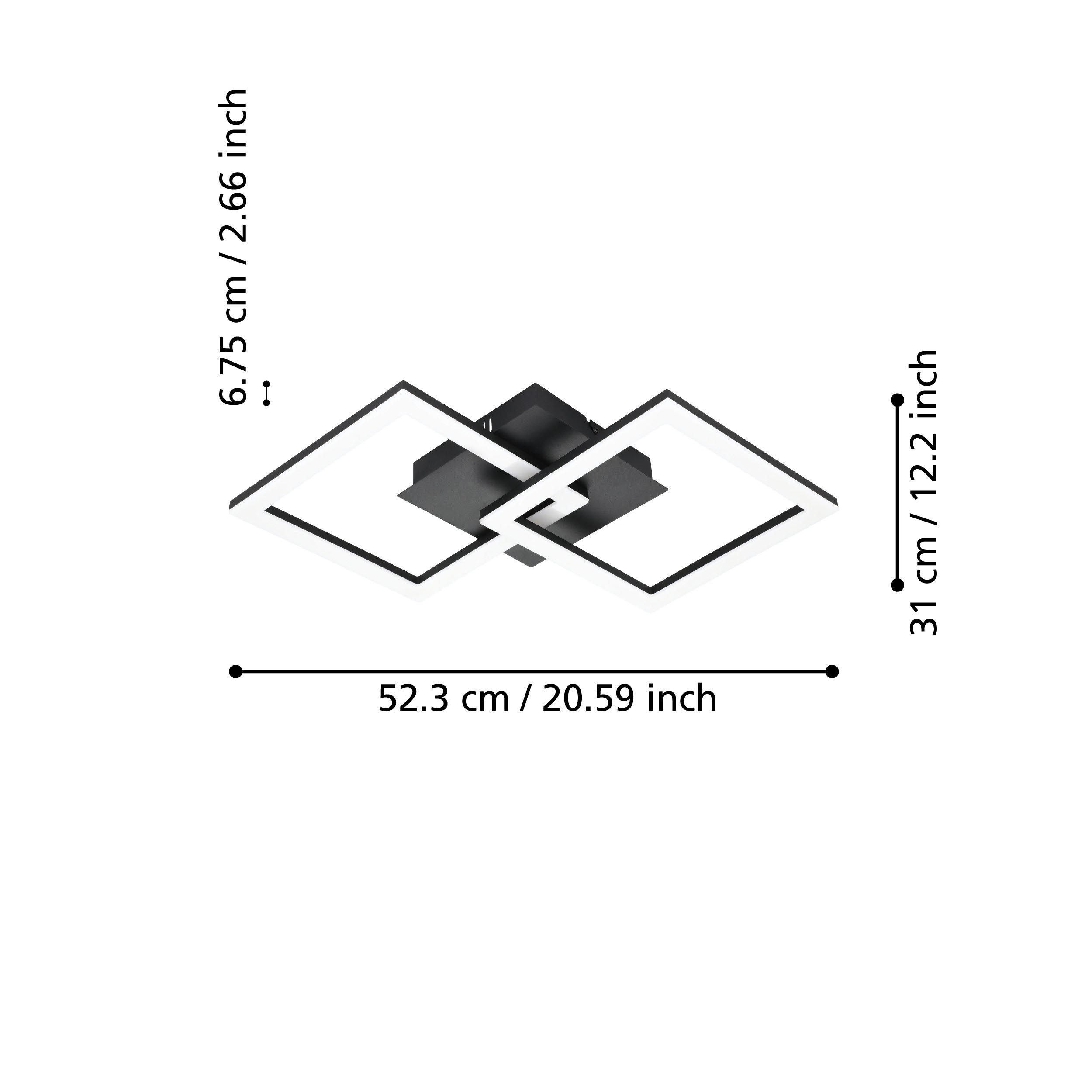 Plafonnier LED dimmable PARANDAY-Z noir Ø52,5cm