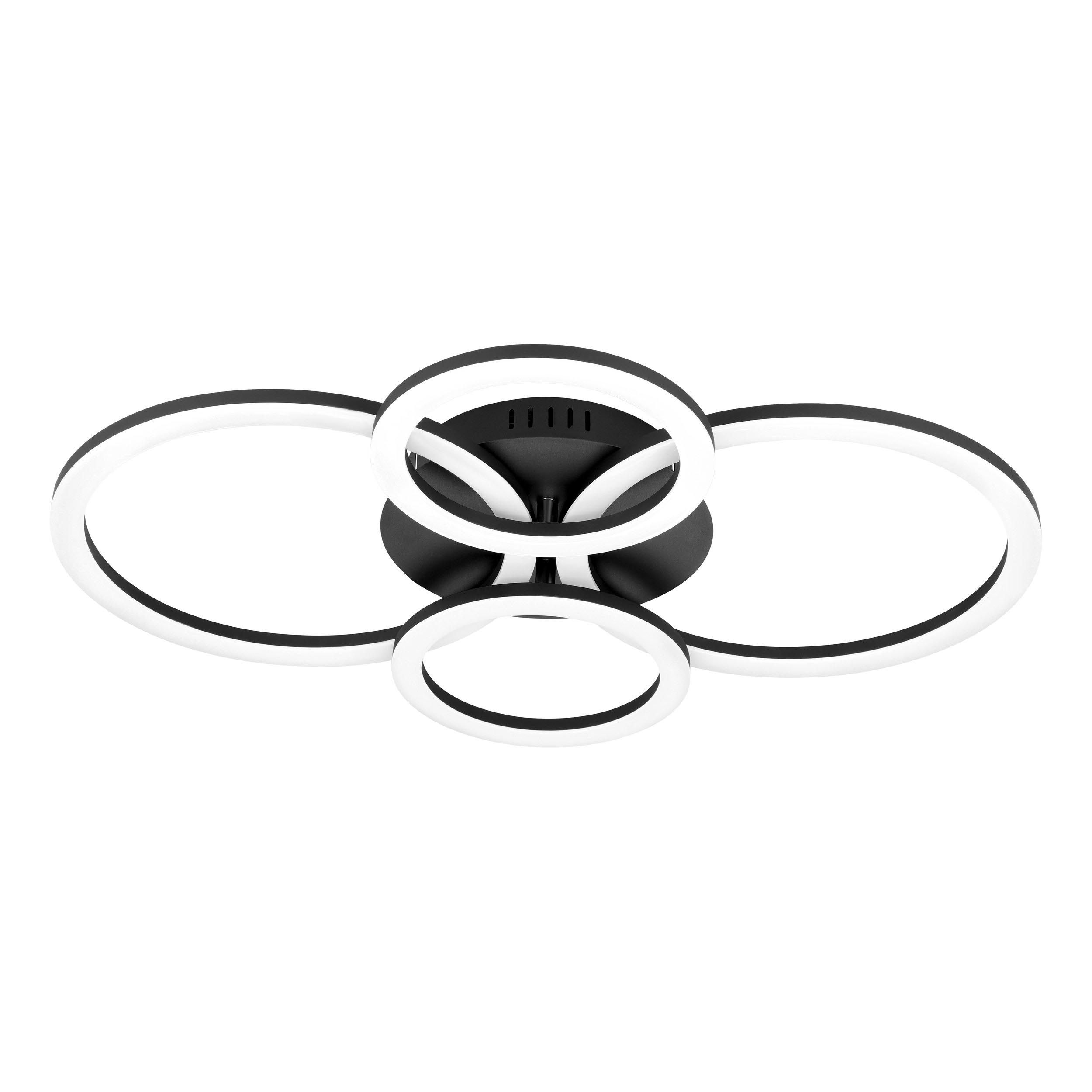 Plafonnier LED dimmable PARRAPOS-Z noir Ø61,5cm