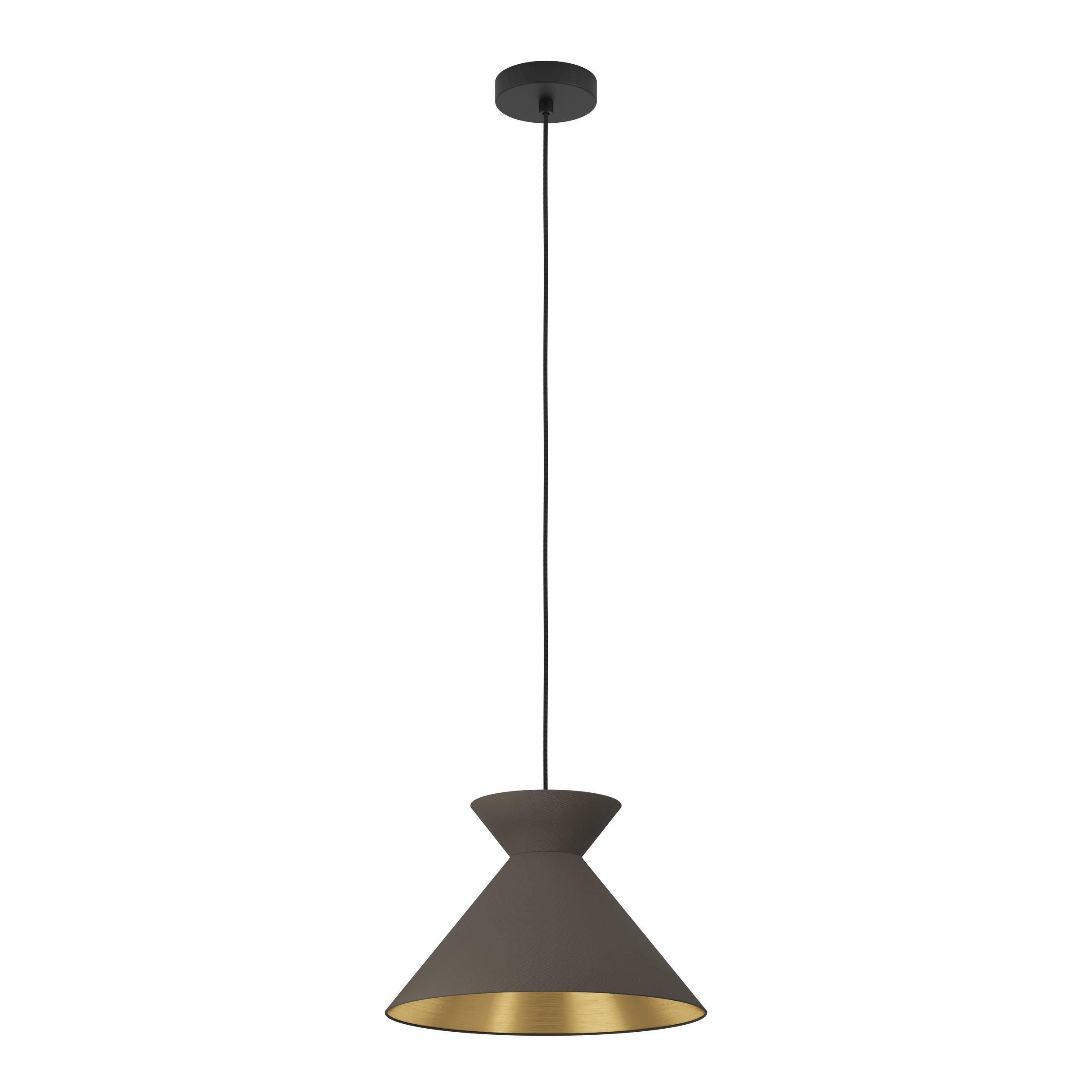 Suspension NASTASIA tissu marron Ø38cm