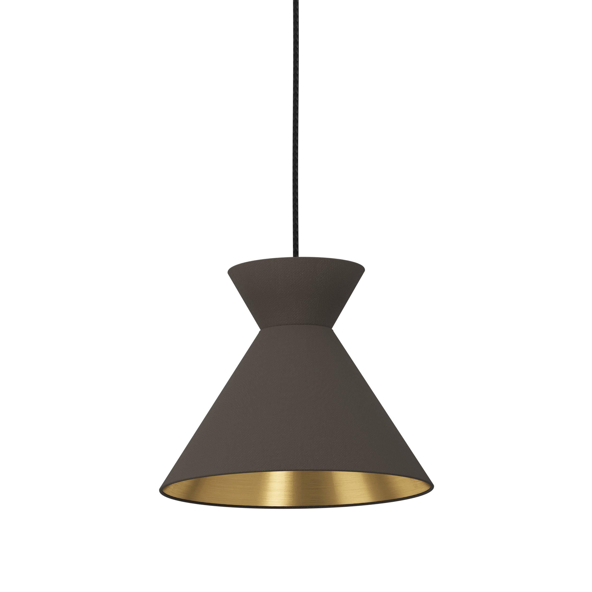 Suspension NASTASIA tissu marron Ø38cm