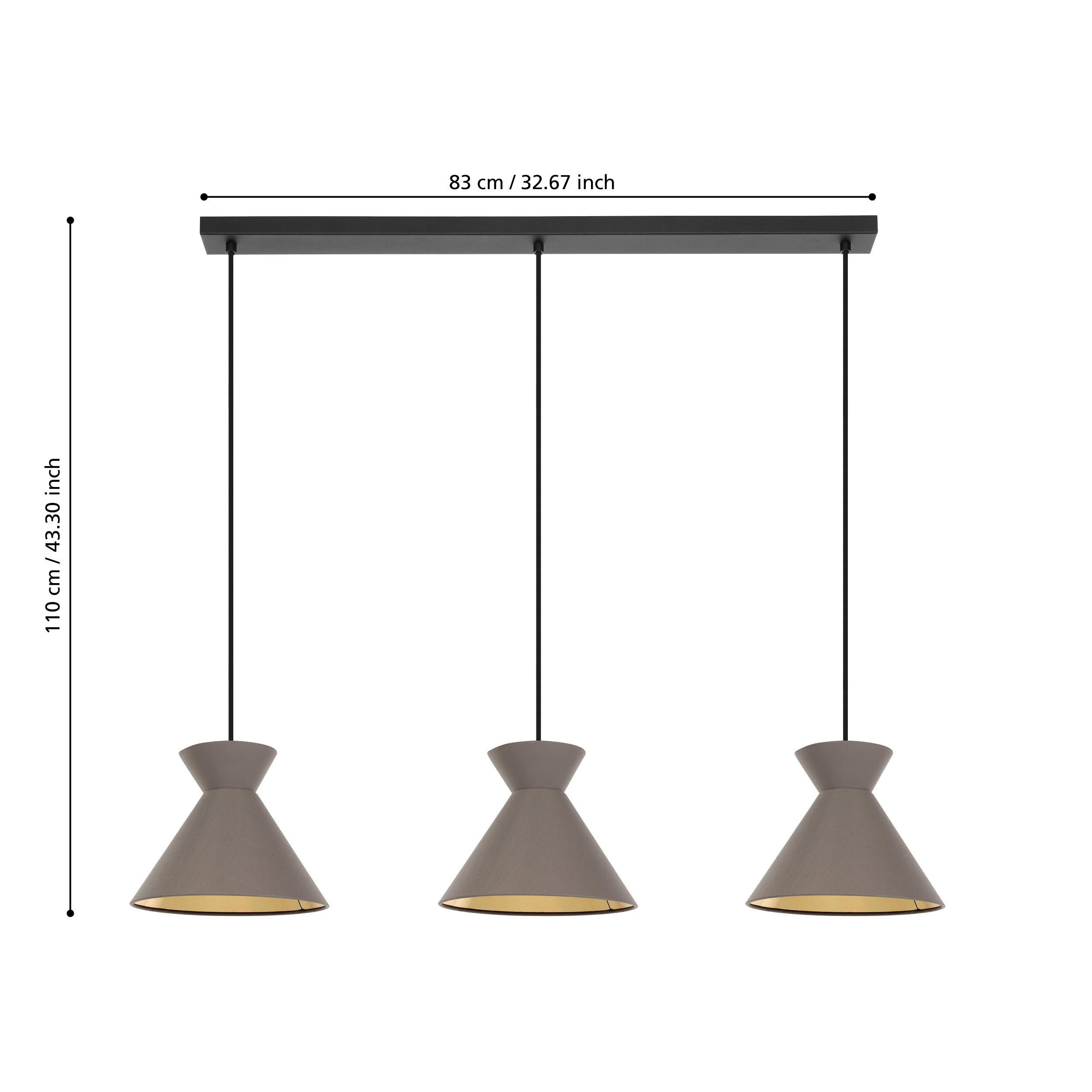 Suspension NASTASIA tissu marron L100cm