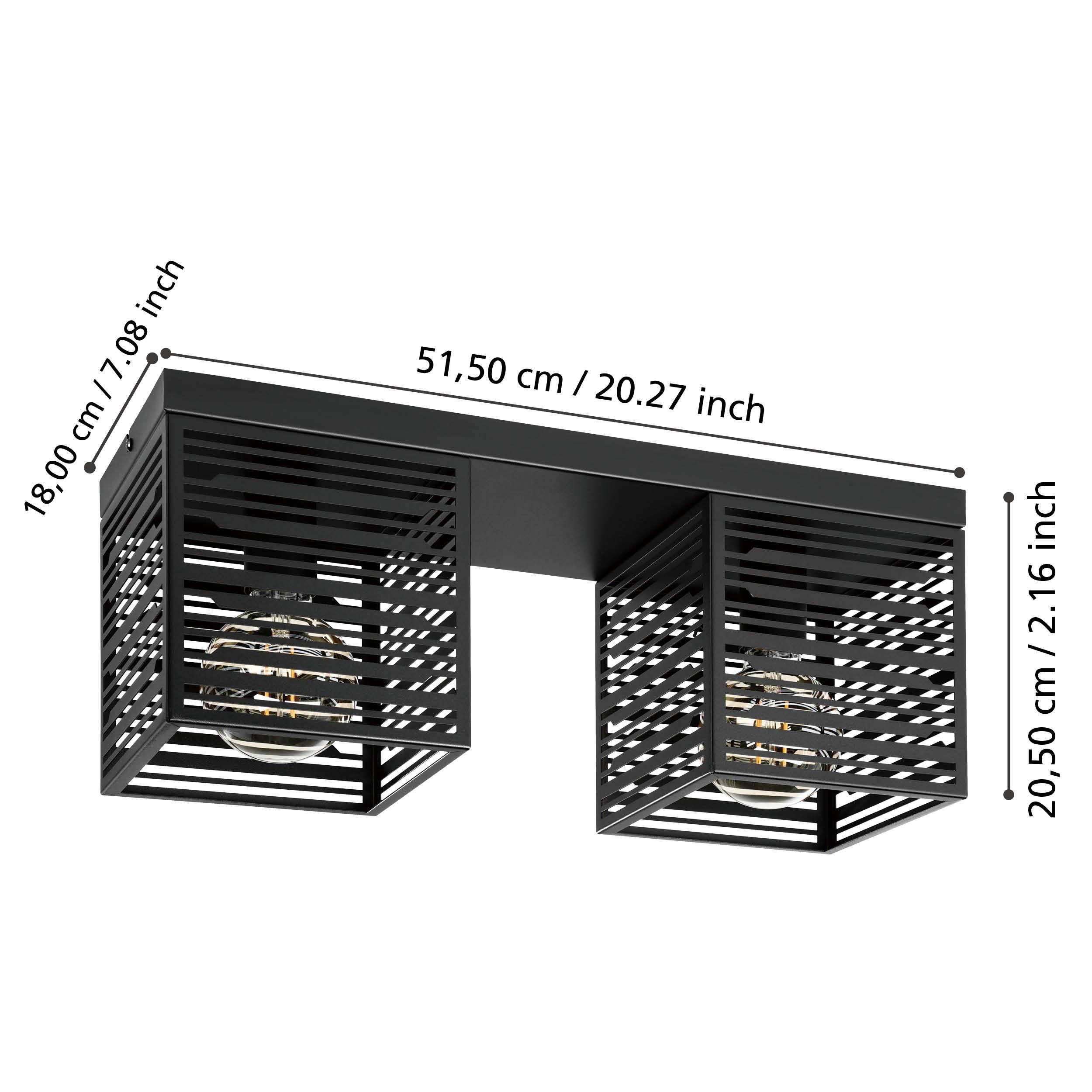 Plafonnier PIEDRITAS noir Ø51,5cm