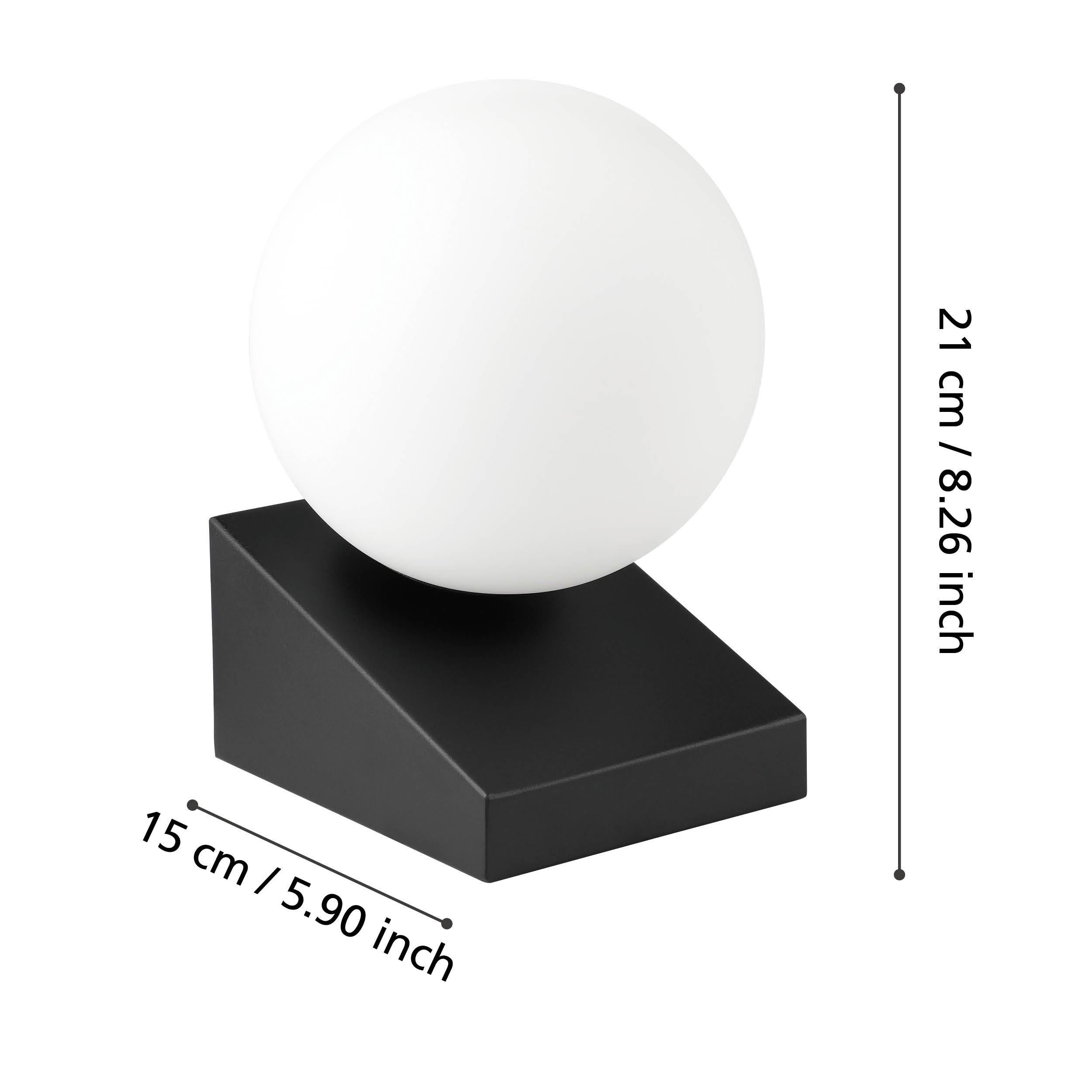 Lampe à poser BILBANA noir H19,5cm
