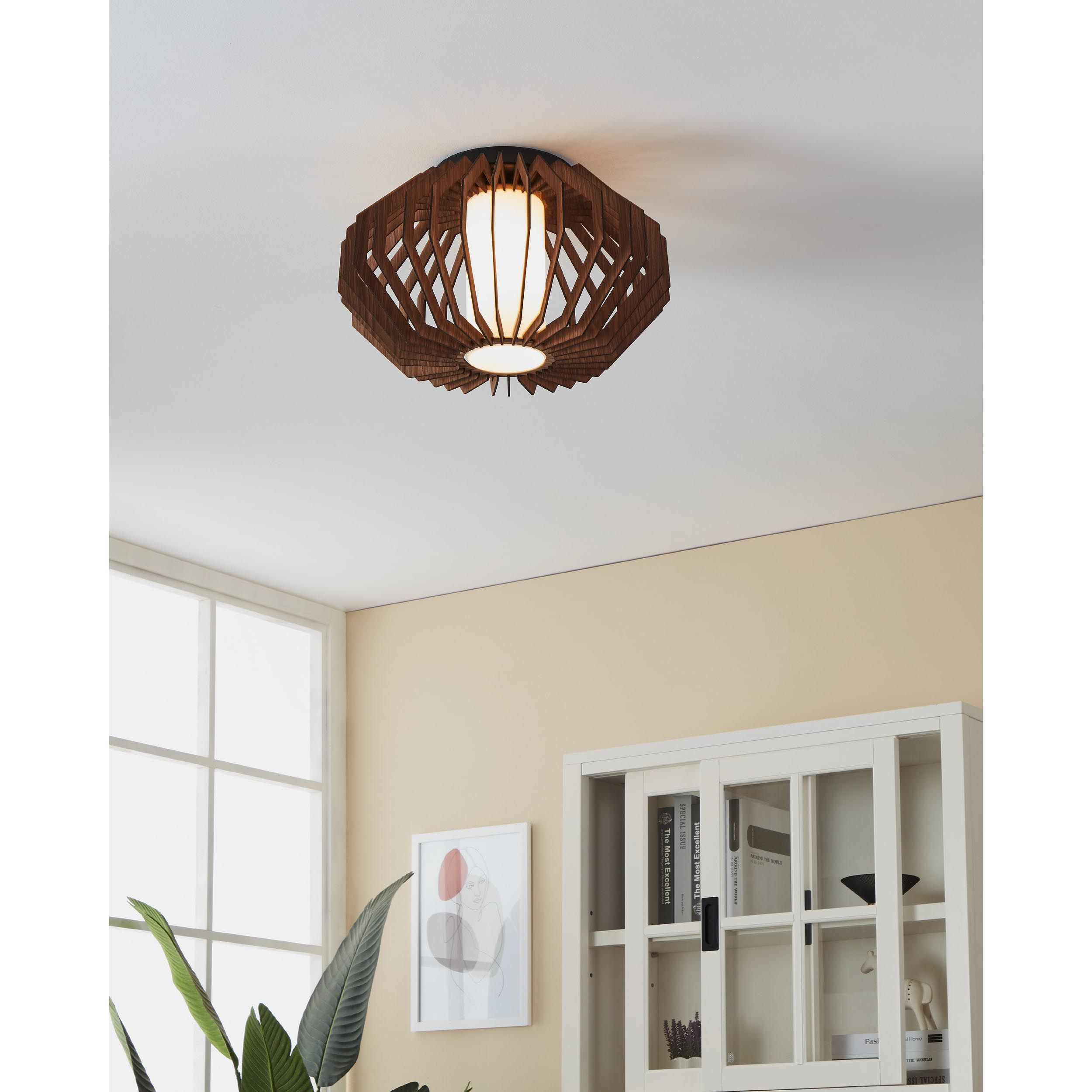 Plafonnier RUSTICARIA  bois noir Ø45cm