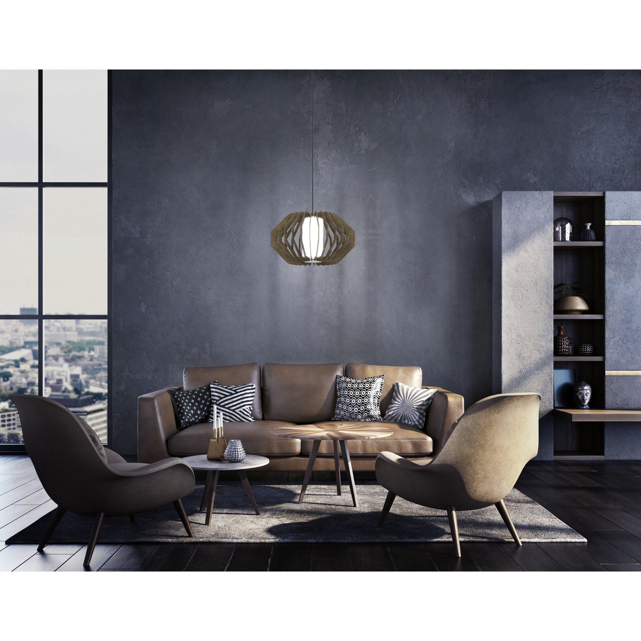 Suspension RUSTICARIA  bois noir Ø45cm
