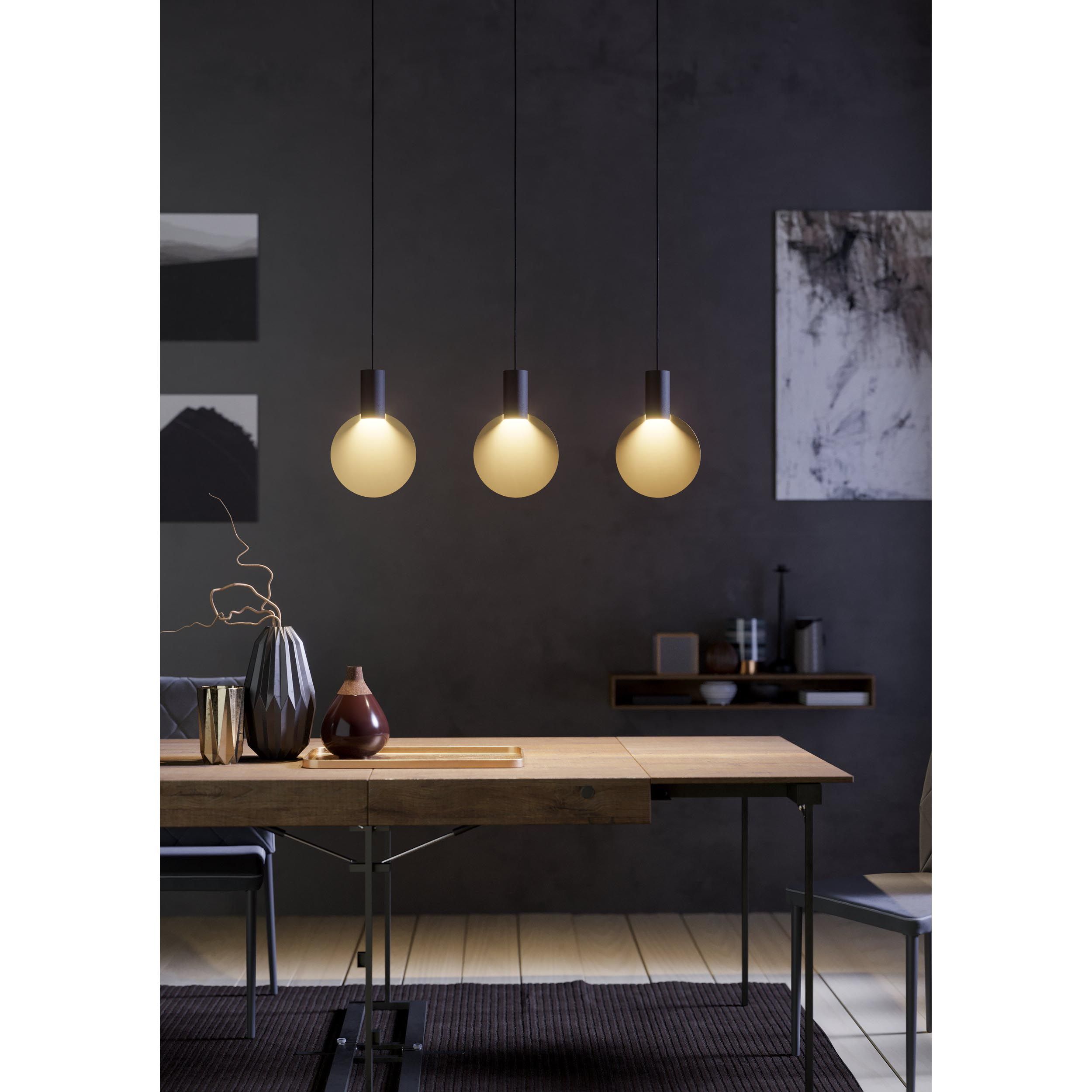 Suspension métal doré SARONA GU10 3X4,5W