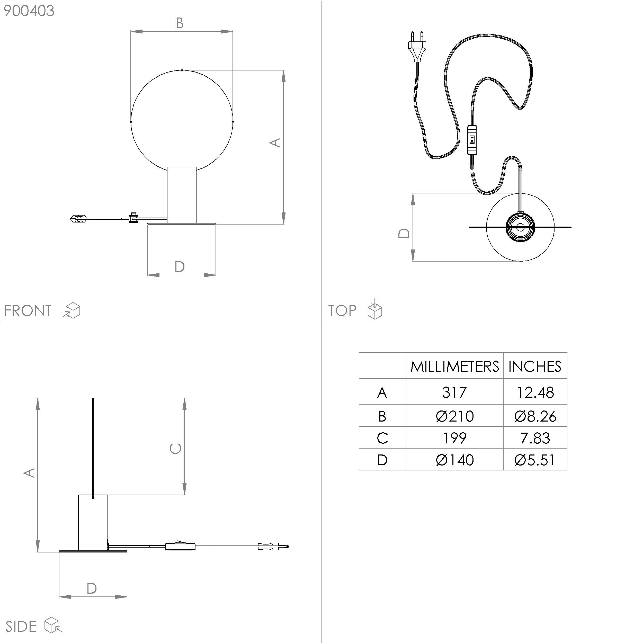 Lampe de table métal doré SARONA GU10 1X4,5W