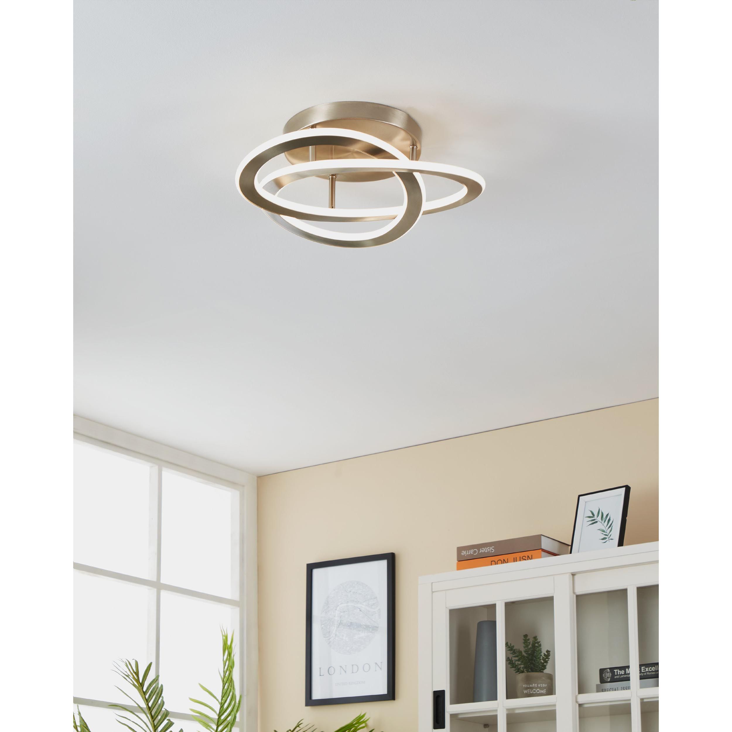 Plafonnier LED ROLIMARE argenté Ø42cm