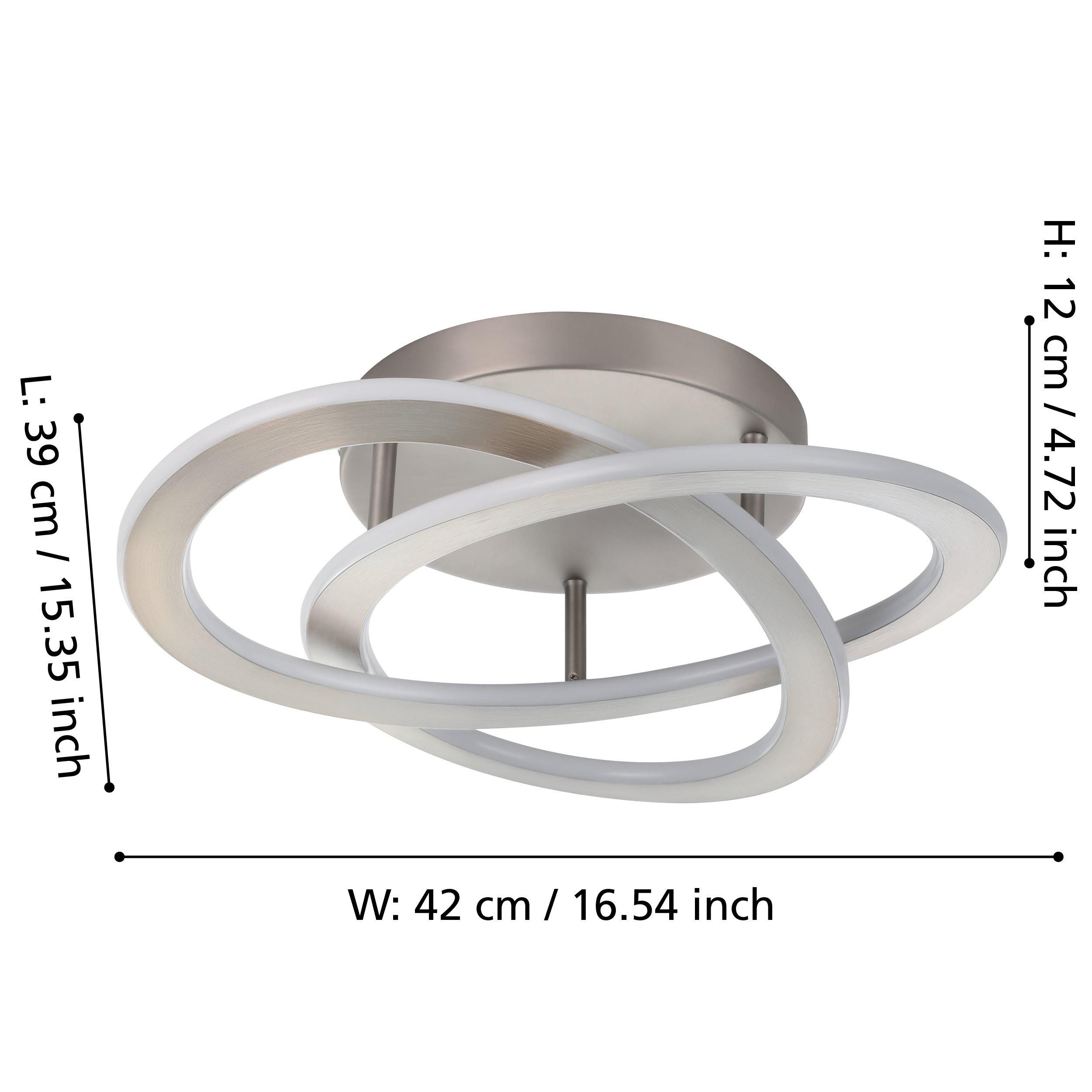 Plafonnier LED ROLIMARE argenté Ø42cm