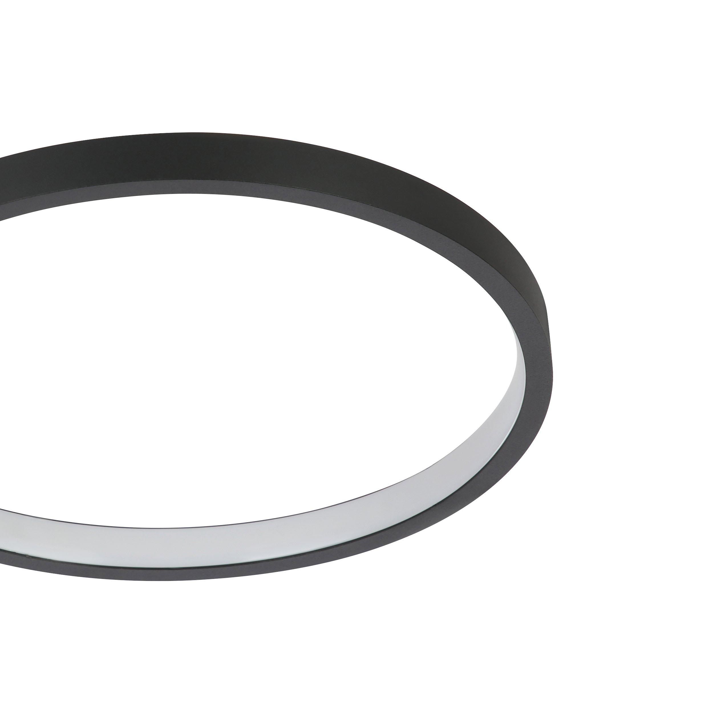 Plafonnier LED dimmable GAFARES noir/blanc L40,5cm