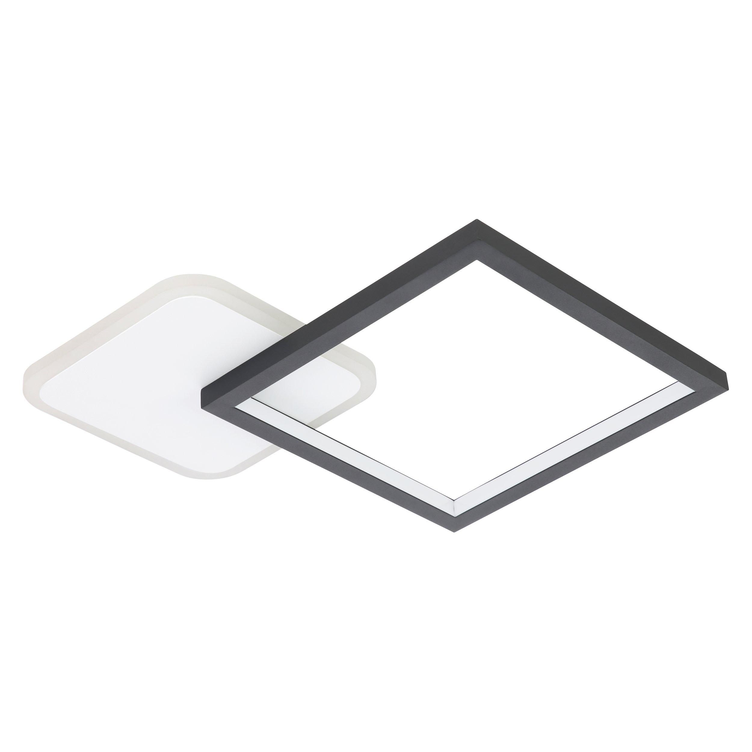 Plafonnier LED dimmable GAFARES noir/blanc L40,5cm