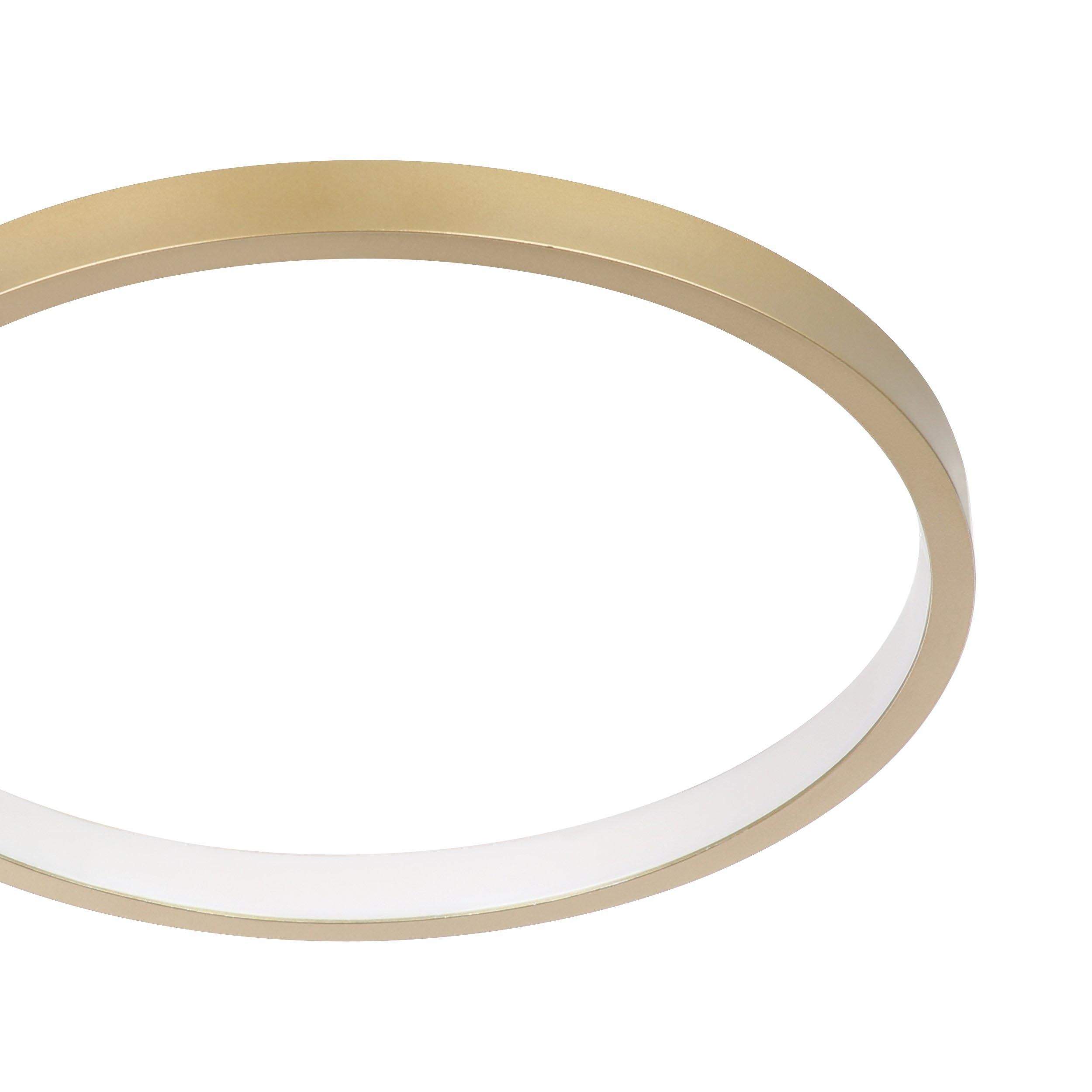 Plafonnier LED dimmable GAFARES doré/blanc L40,5cm