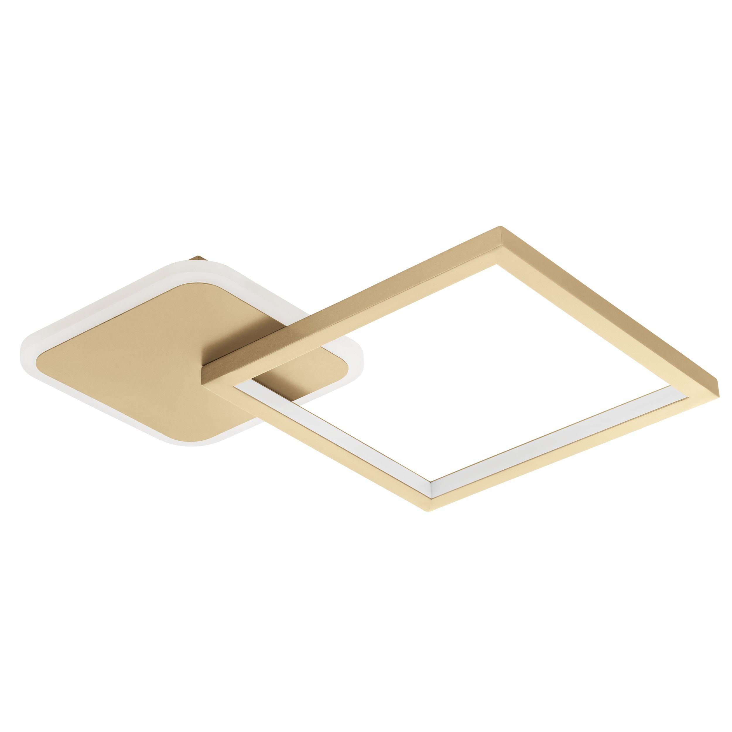 Plafonnier LED dimmable GAFARES doré/blanc L40,5cm