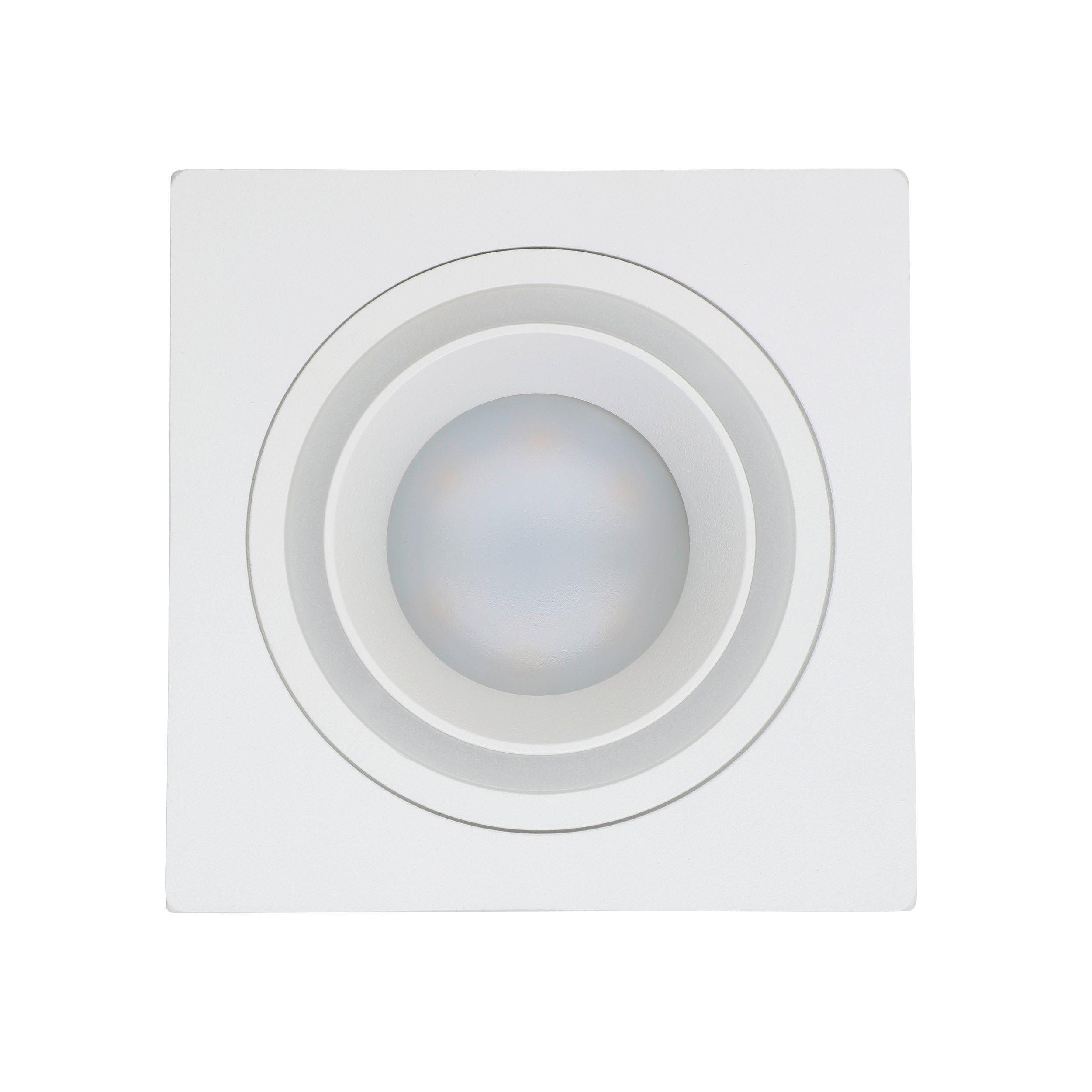 Spot à encastrer carré CAROSSO blanc Ø9,3cm