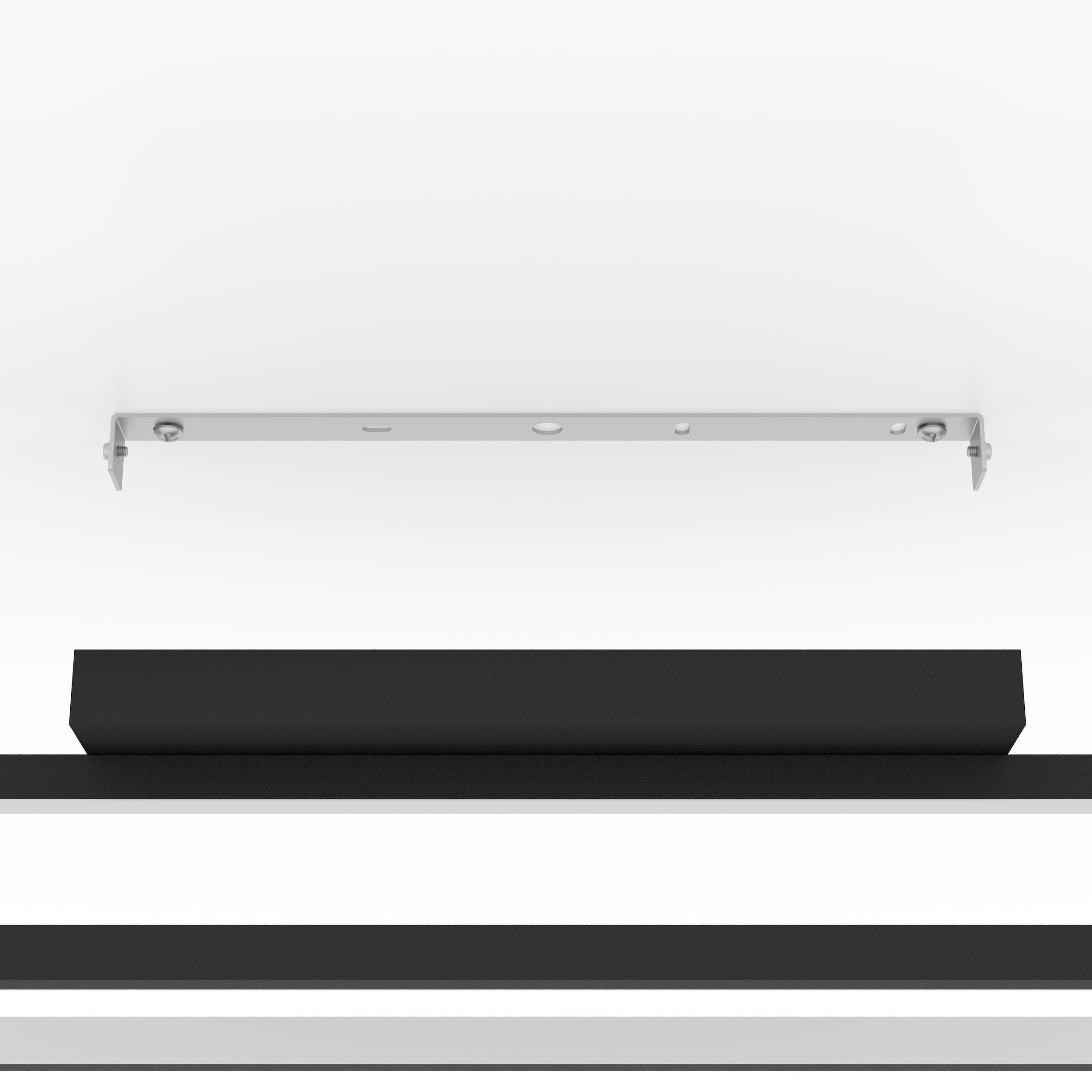 Plafonnier LED dimmable SIBERIA noir L78cm