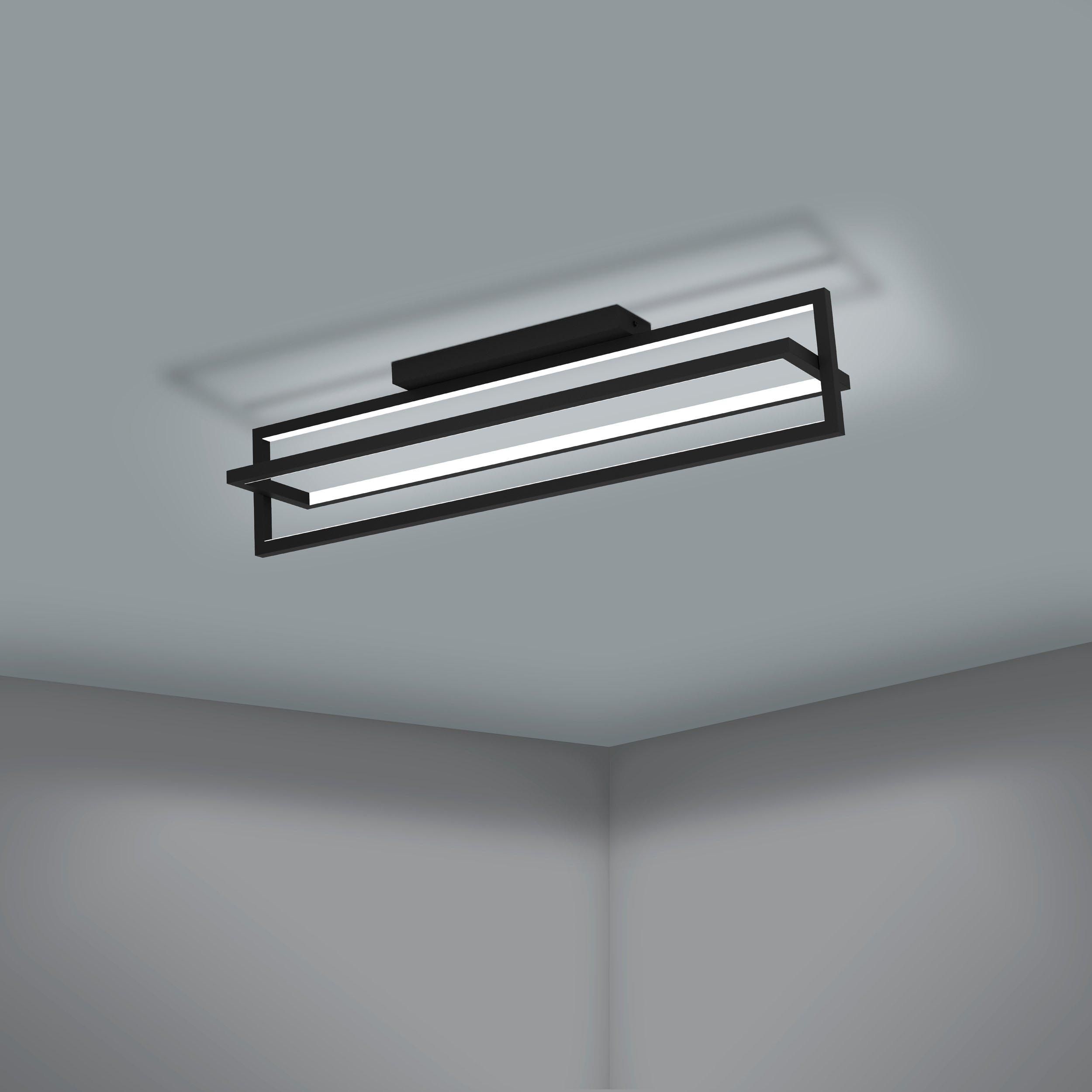 Plafonnier LED dimmable SIBERIA noir L78cm