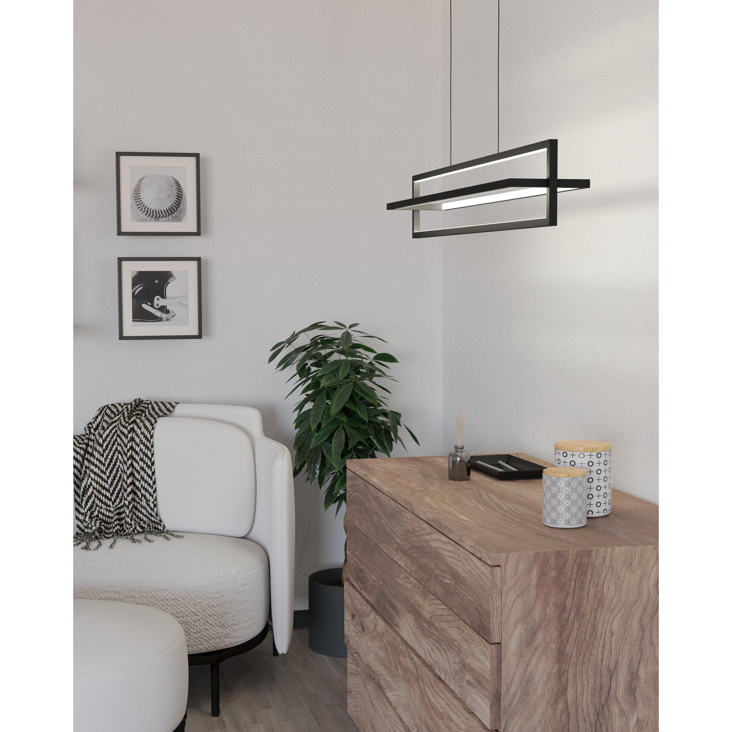 Suspension LED dimmable SIBERIA noir L78cm