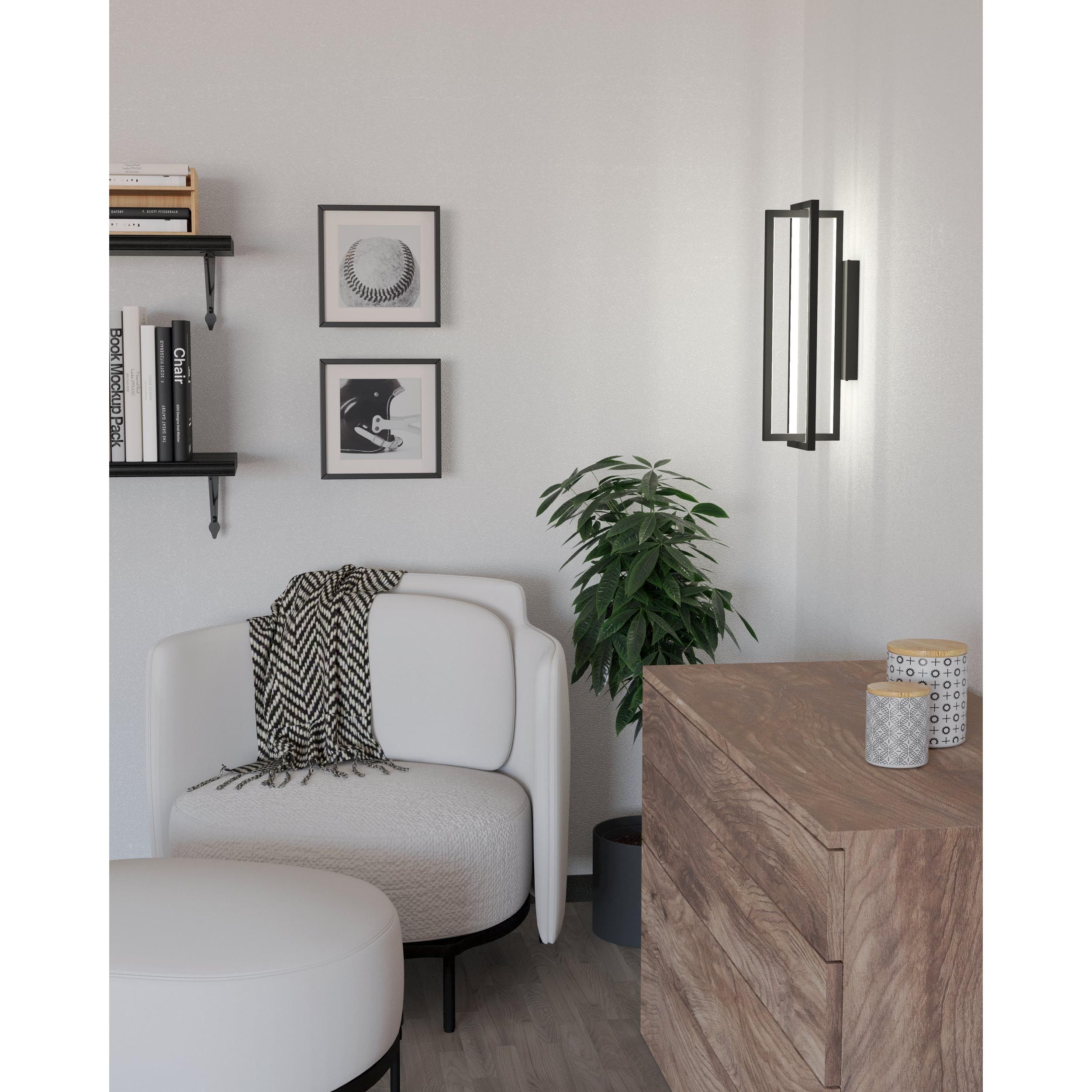 Applique LED dimmable SIBERIA noir L78cm
