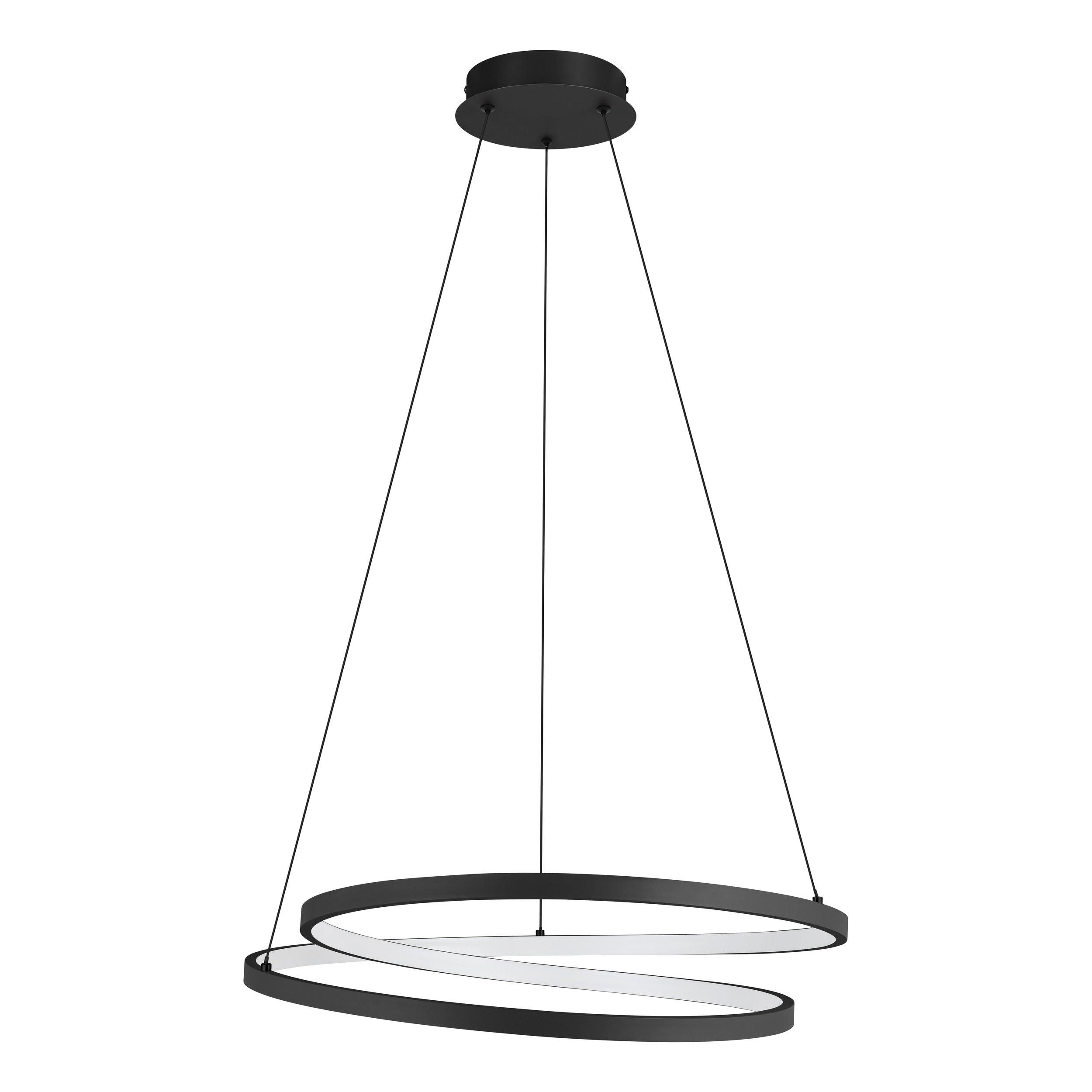 Suspension LED dimmable RUOTALE noir Ø55cm