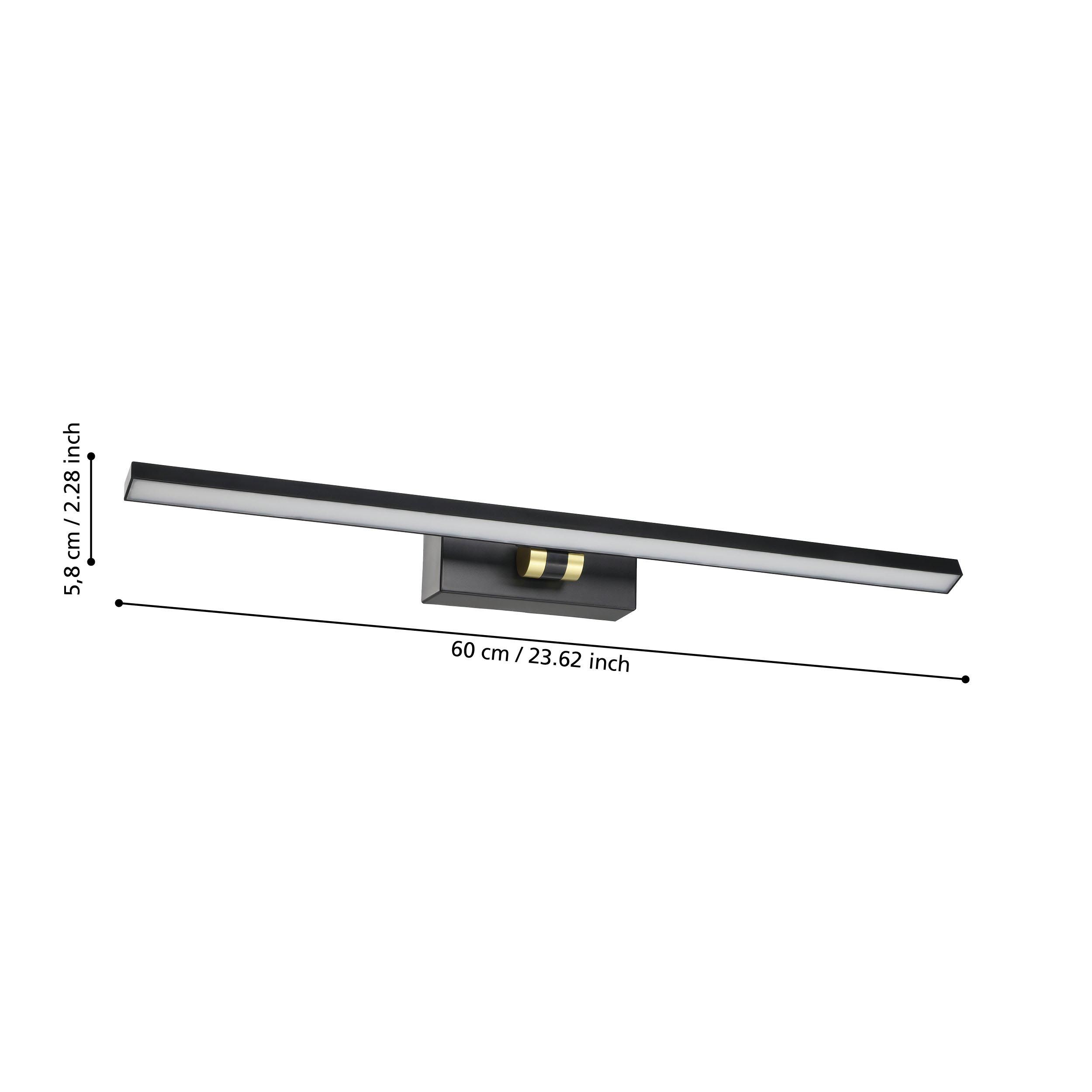 Applique LED dimmable VERDELLO noir L60cm