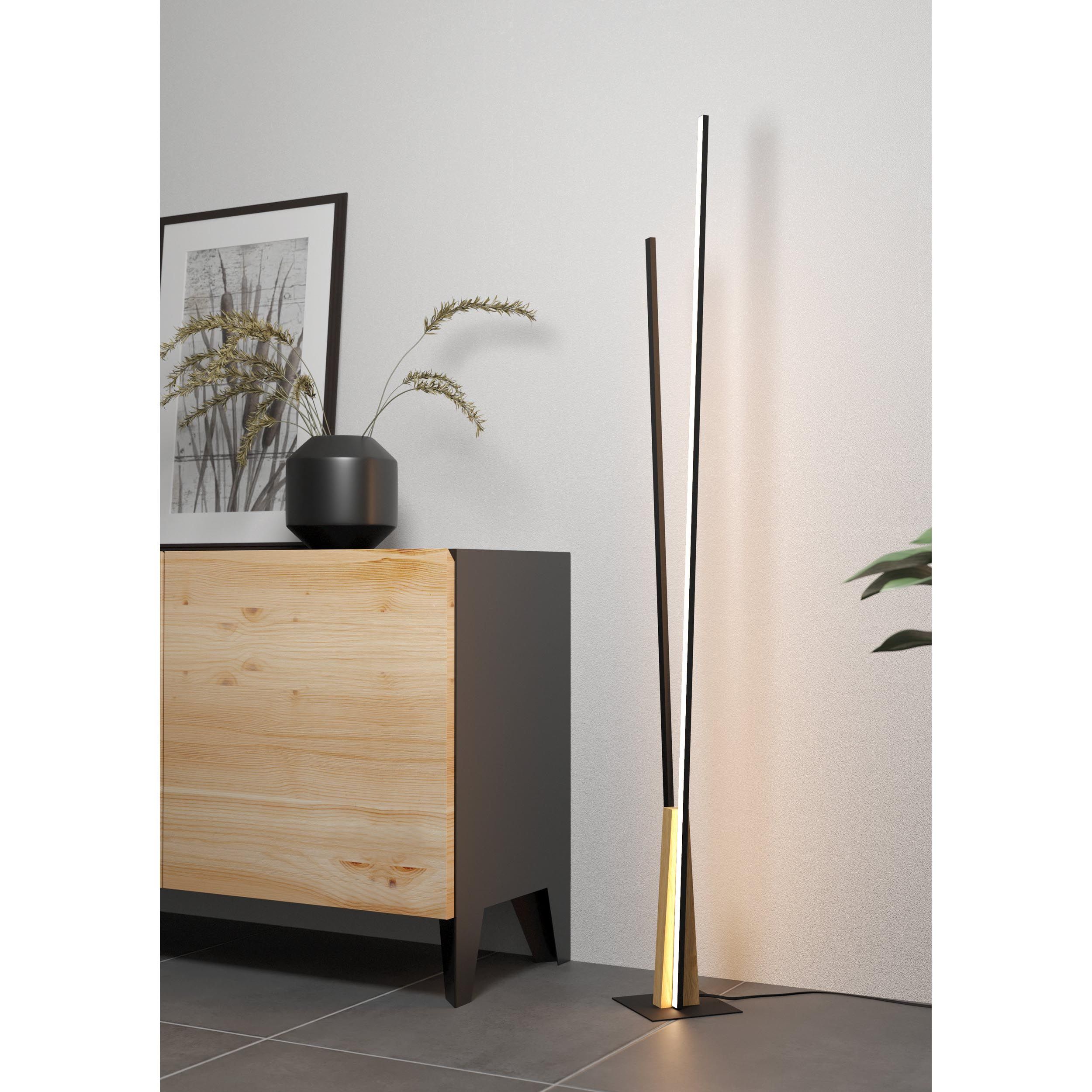 Lampadaire LED PANAGRIA noir HT146cm