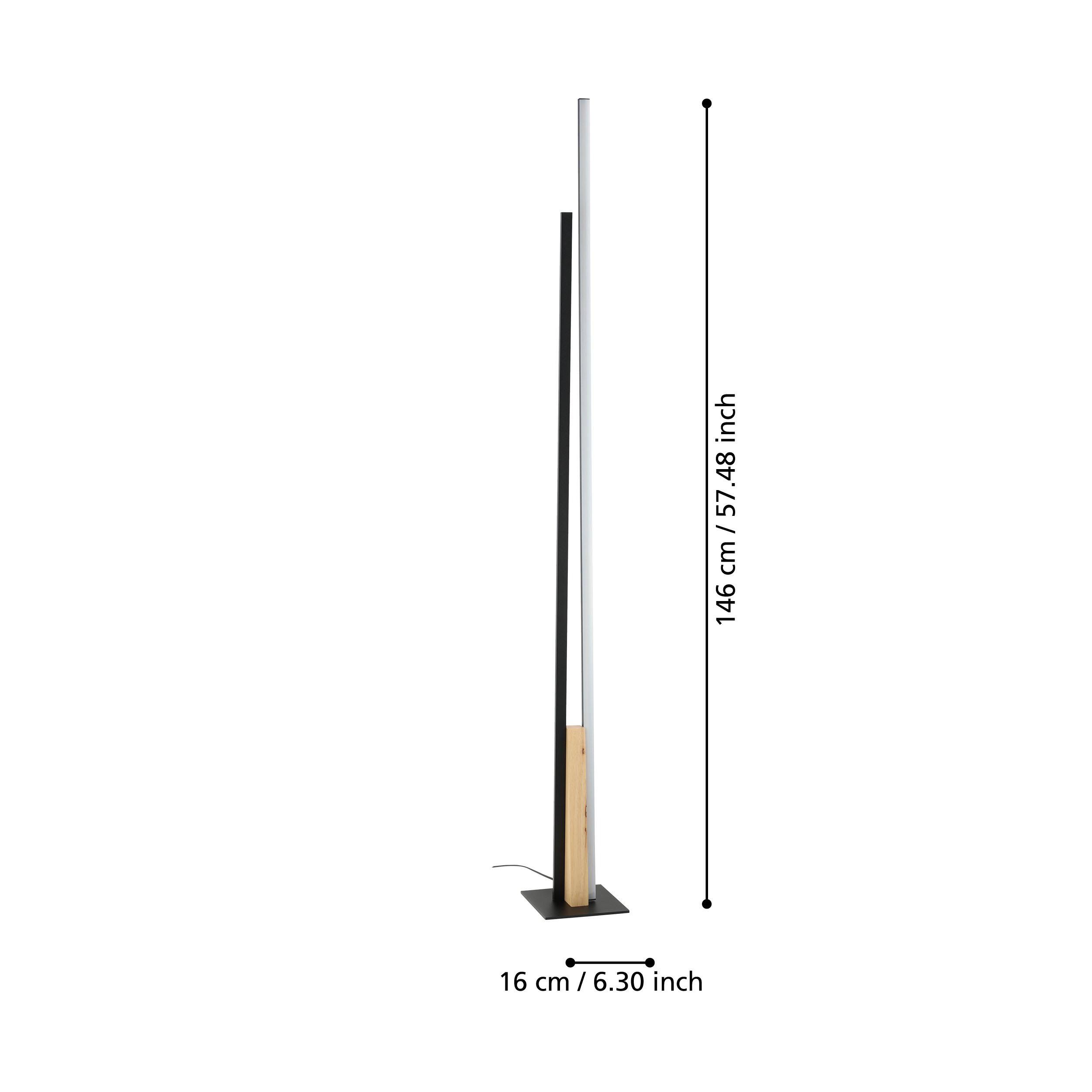 Lampadaire LED PANAGRIA noir HT146cm