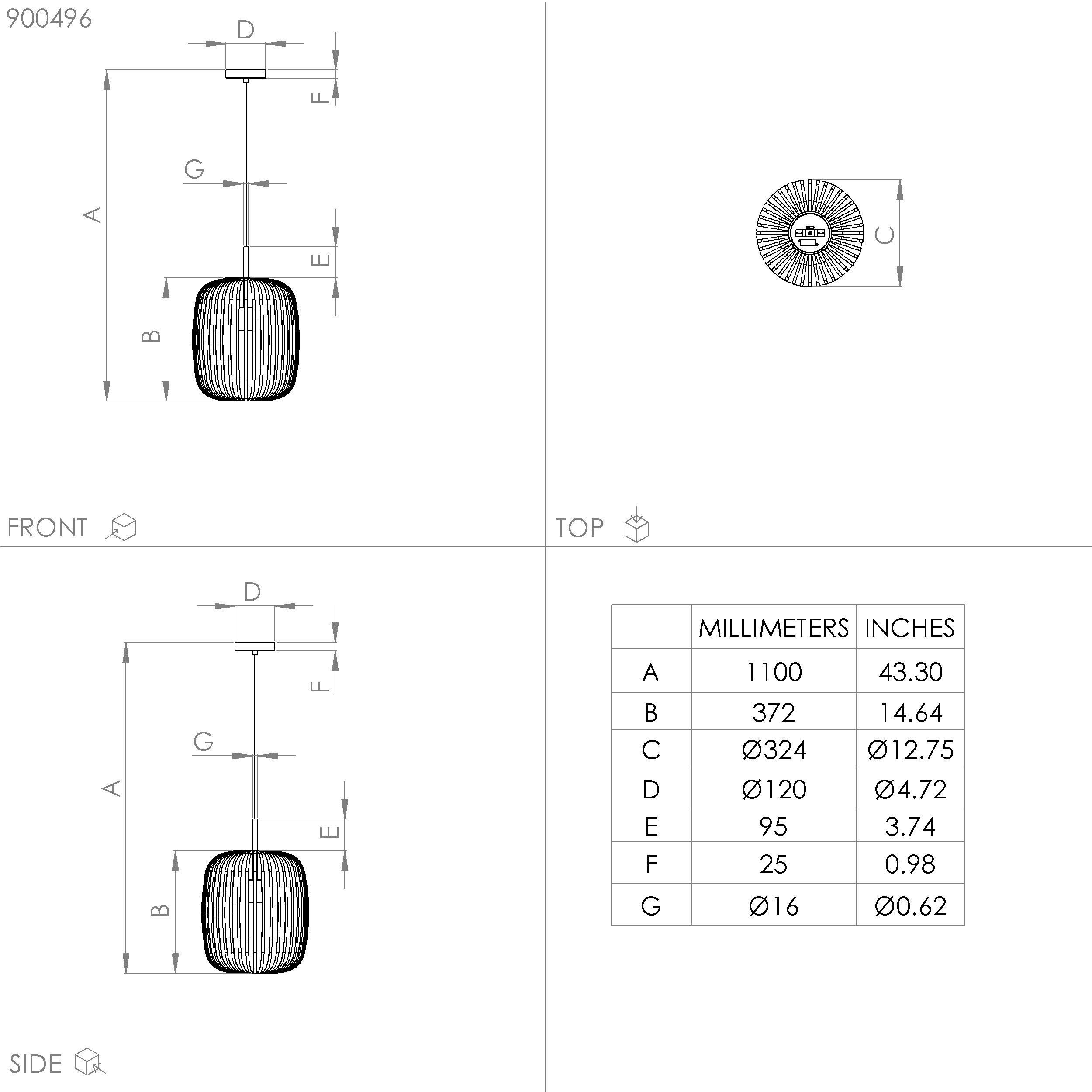 Suspension ROMAZZINA sable Ø32,5cm