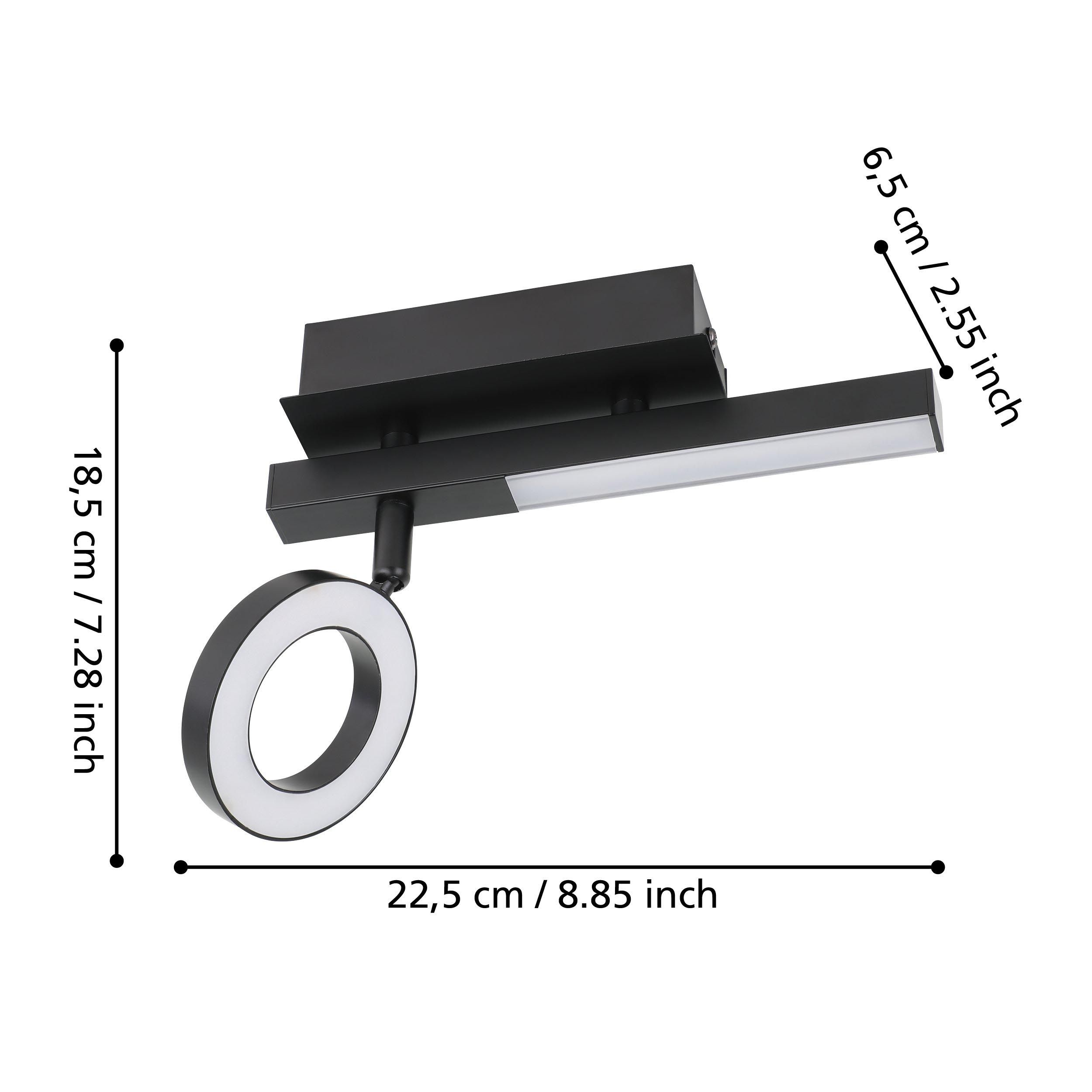 Spot LED CARDILLIO noir H22,5cm