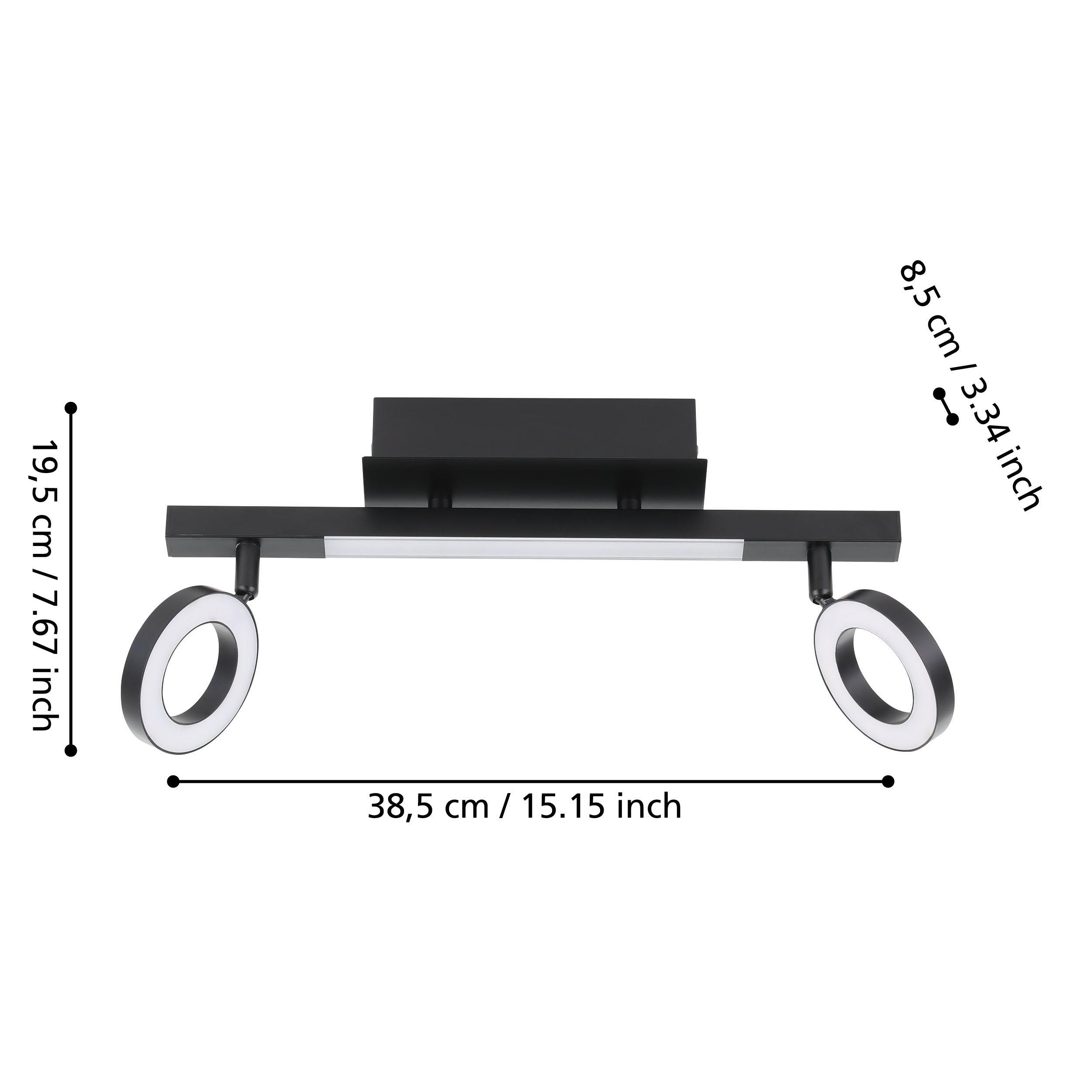 Réglette LED CARDILLIO noir L68,5cm