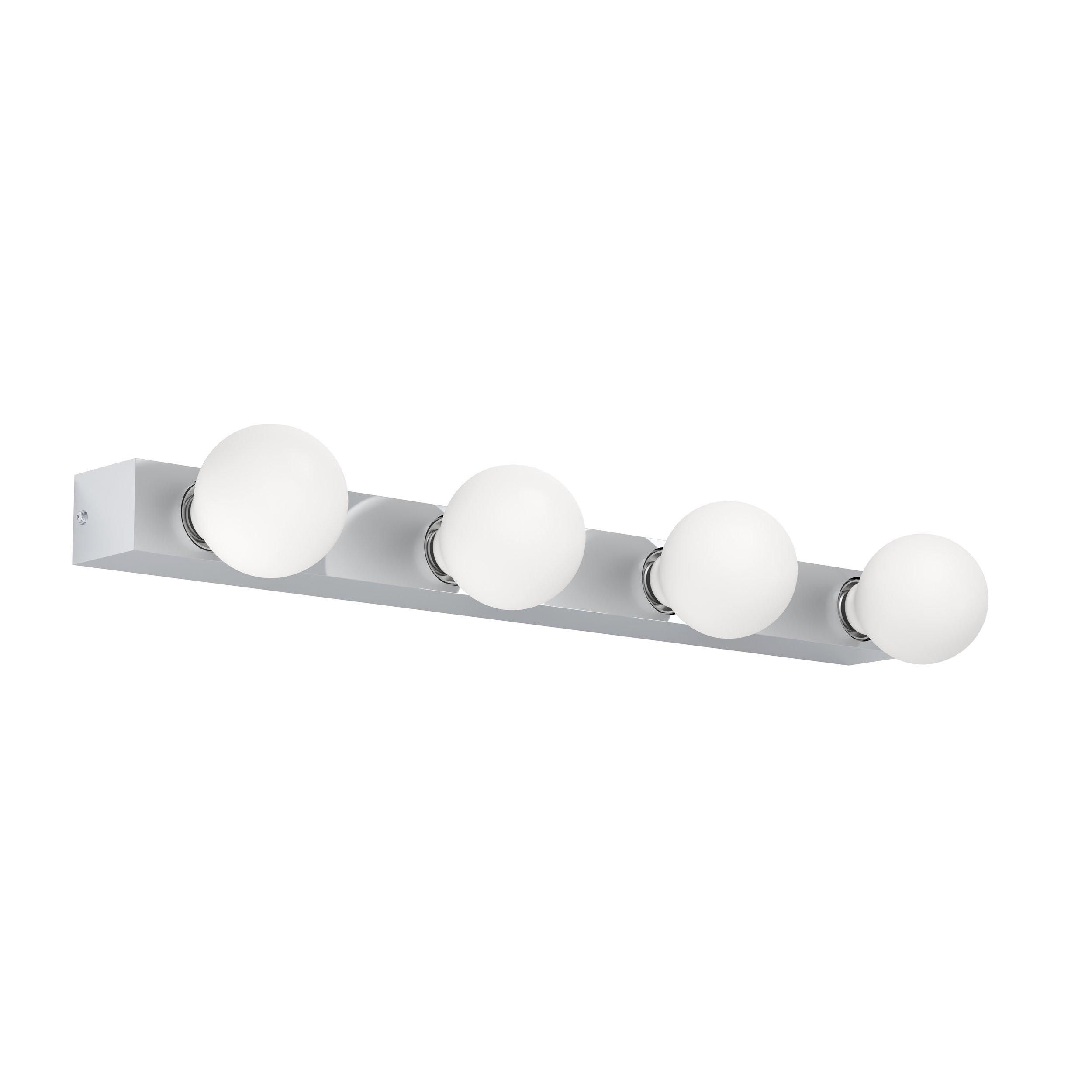 Applique GUANAL chrome/verre opalin L60cm