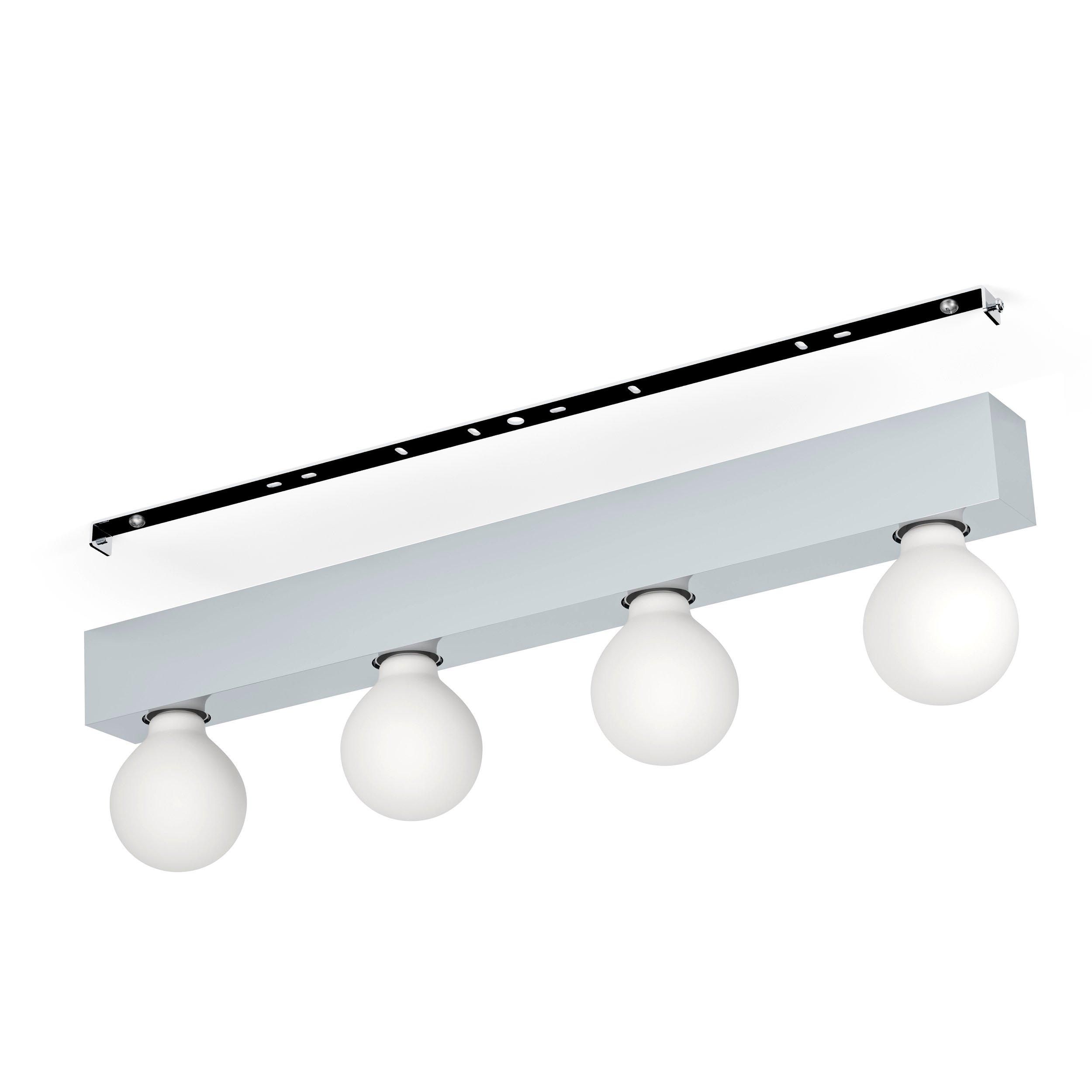 Applique GUANAL chrome/verre opalin L60cm