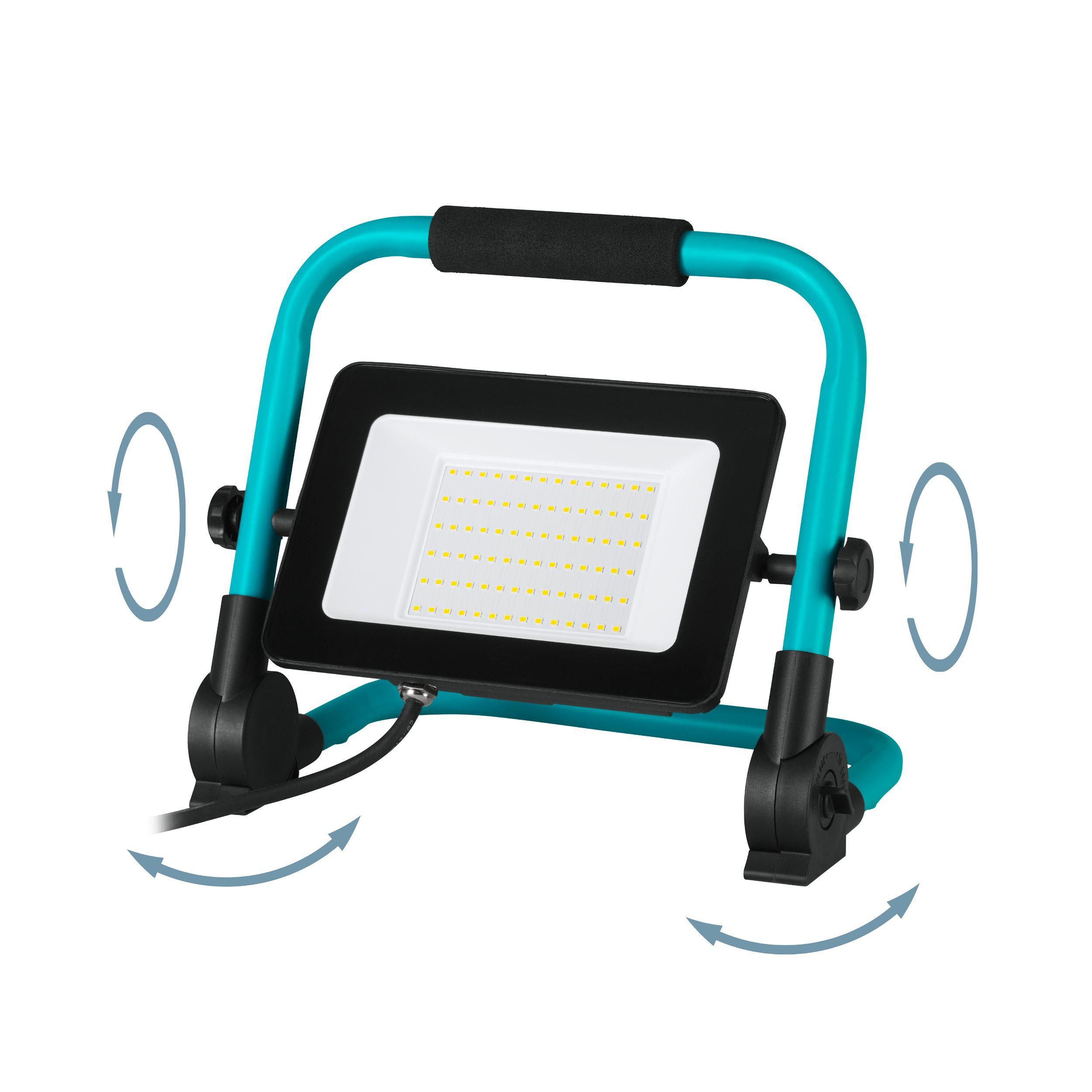 Projecteur extérieur LED AVELAR noir/vert eau L25cm