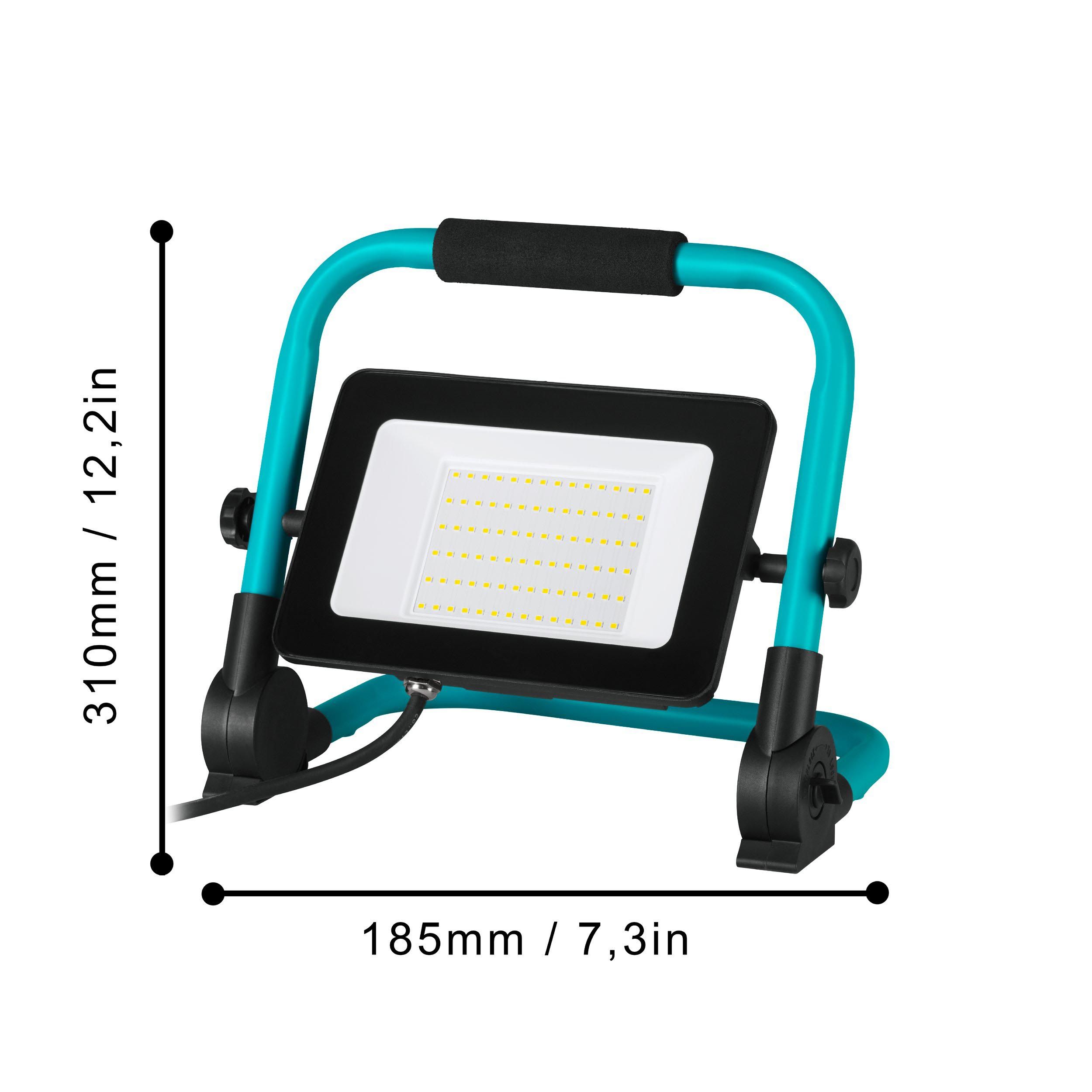 Projecteur extérieur LED AVELAR noir/vert eau L25cm