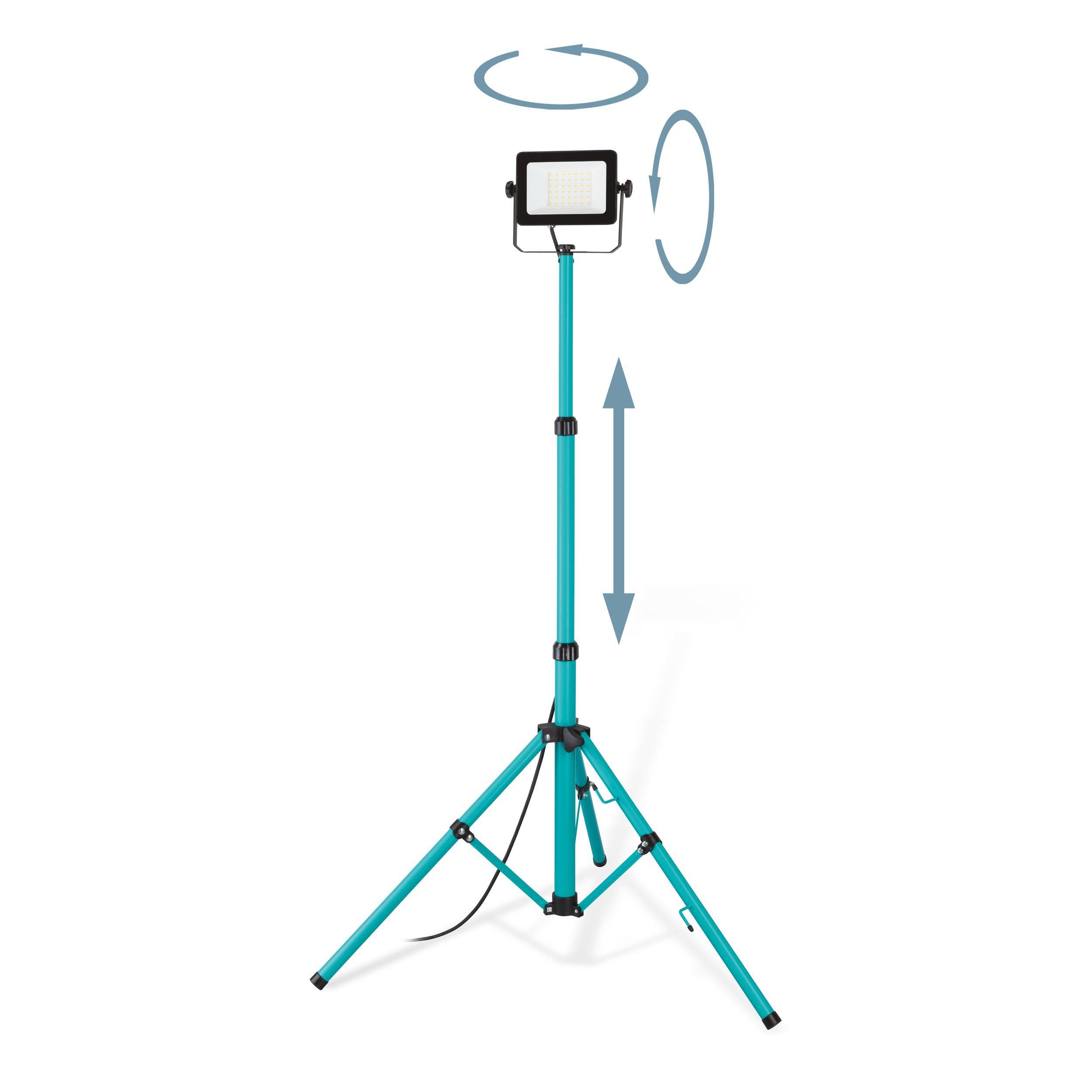 Projecteur extérieur LED AVELAR noir/vert eau H180,5cm