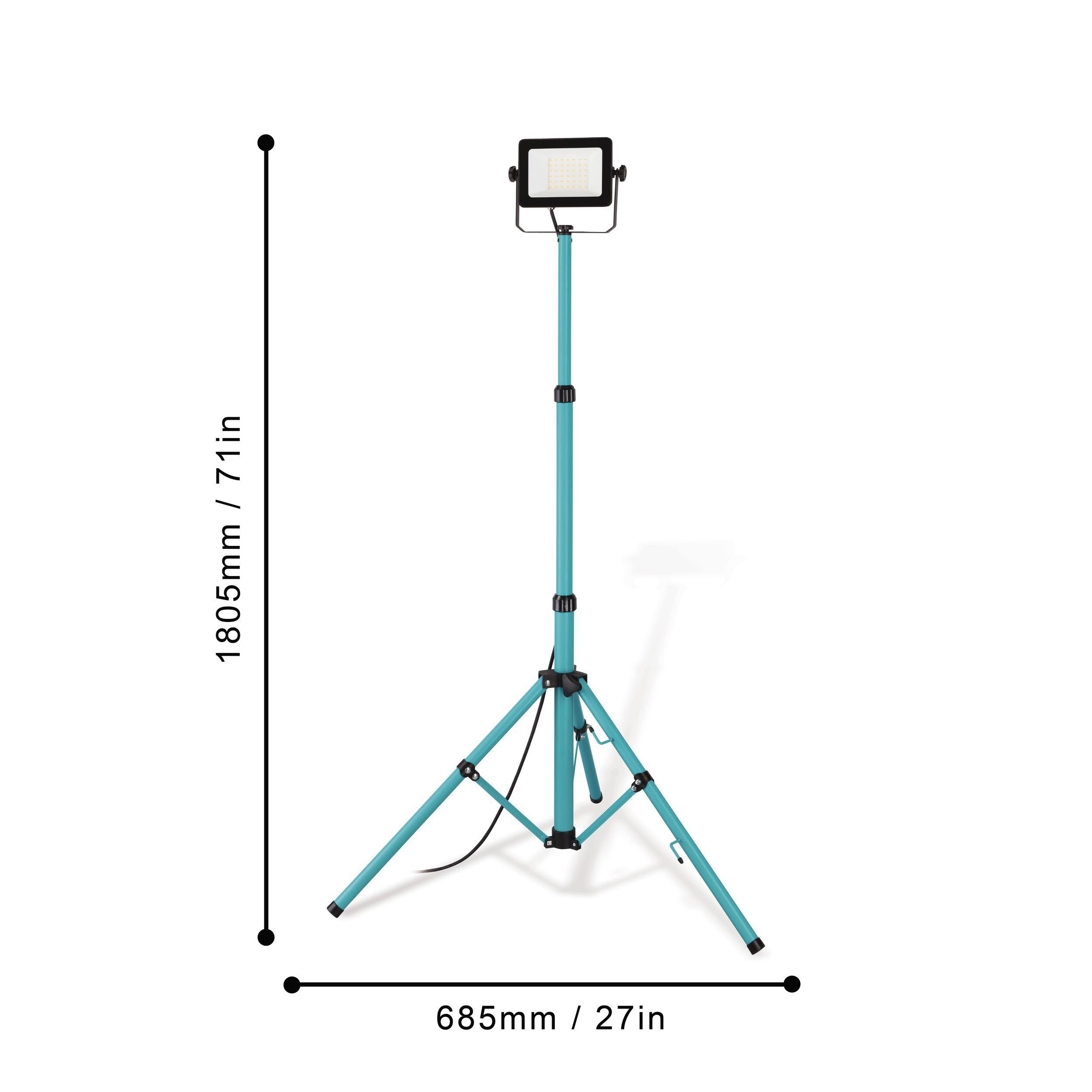 Projecteur extérieur LED AVELAR noir/vert eau H180,5cm