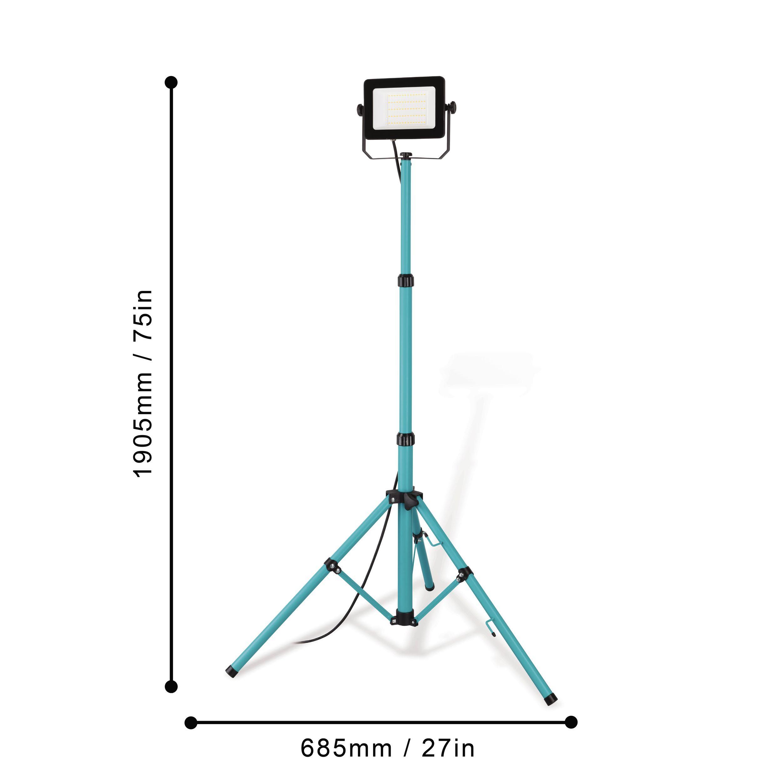 Projecteur extérieur LED AVELAR noir/vert eau H180,5cm
