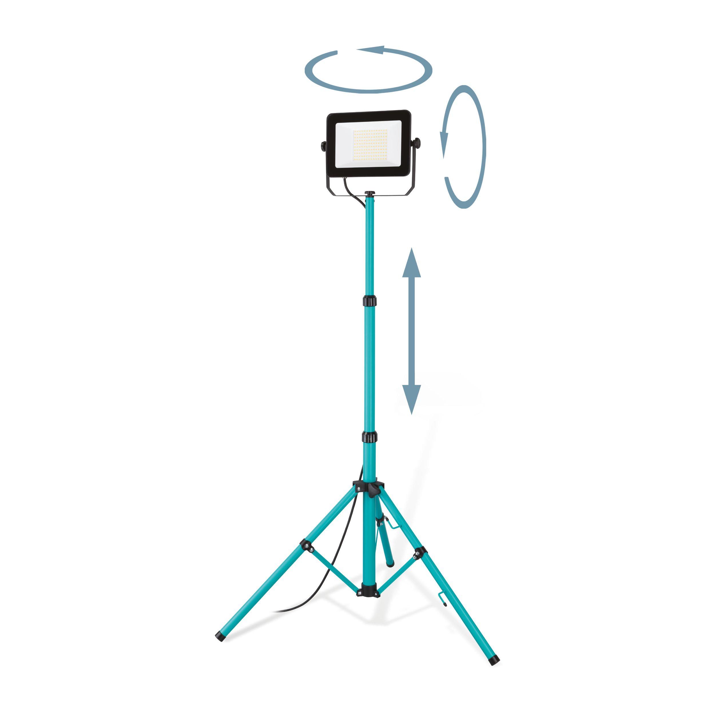 Projecteur extérieur LED AVELAR noir/vert eau H201cm