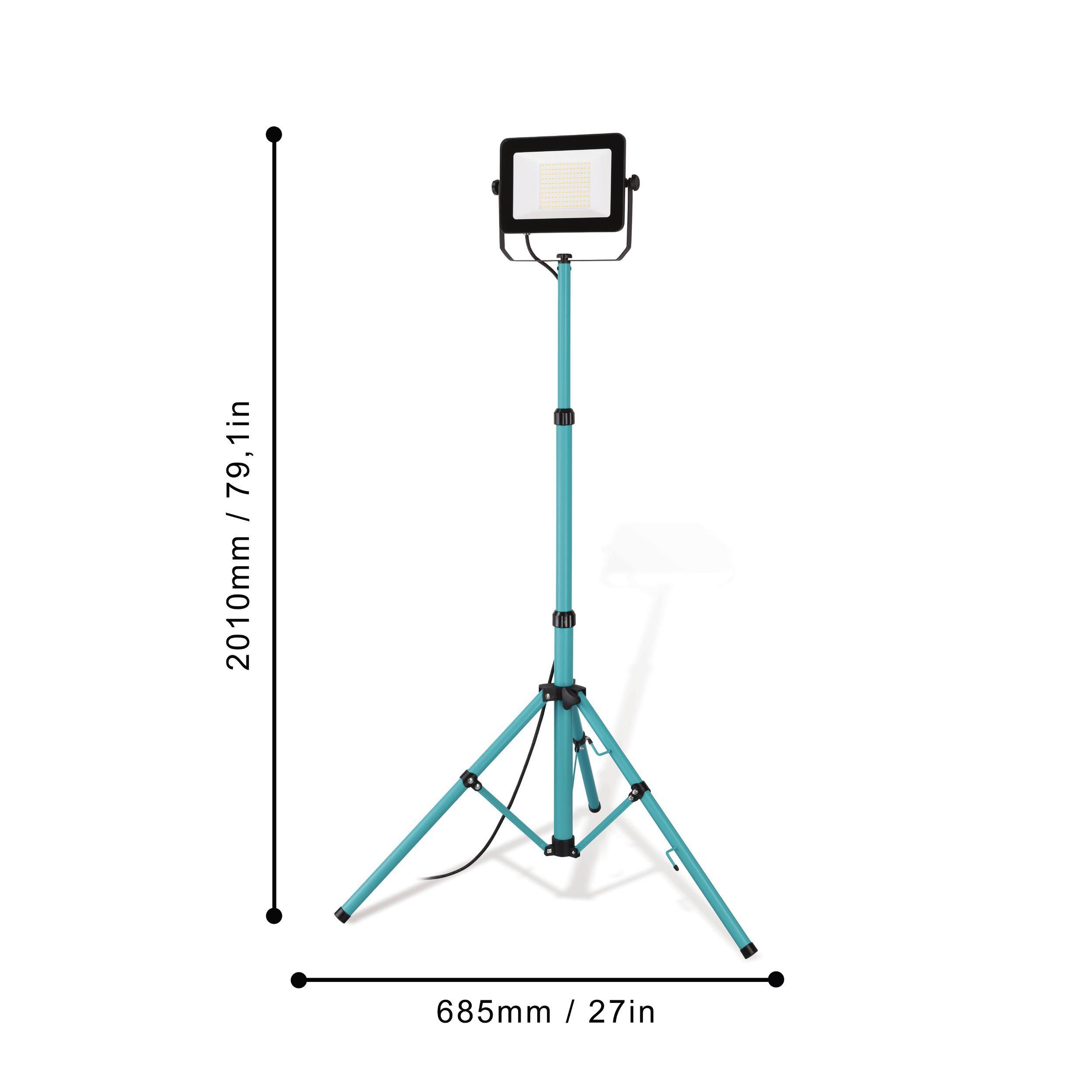 Projecteur extérieur LED AVELAR noir/vert eau H201cm