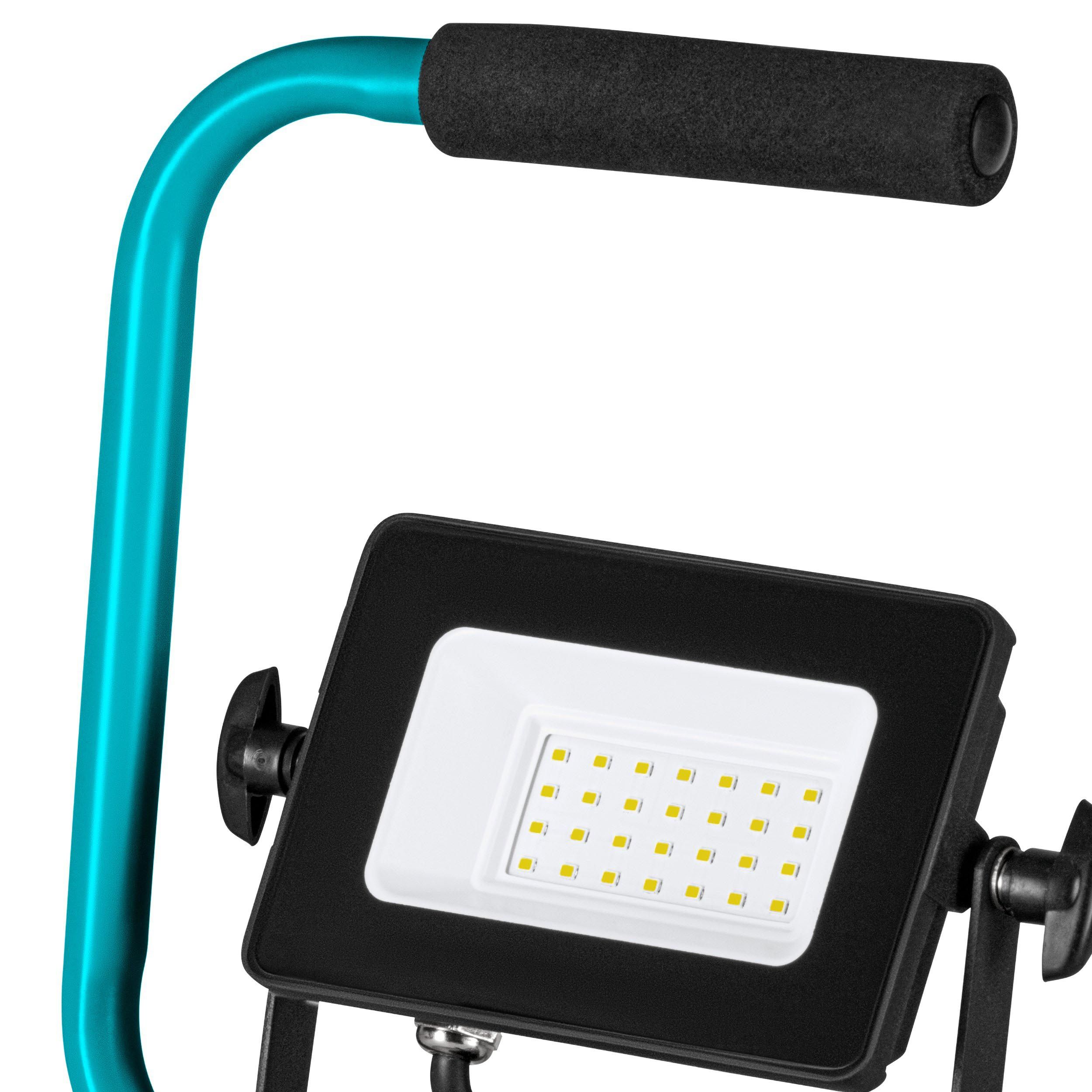 Projecteur extérieur LED AVELAR noir/vert eau L27cm