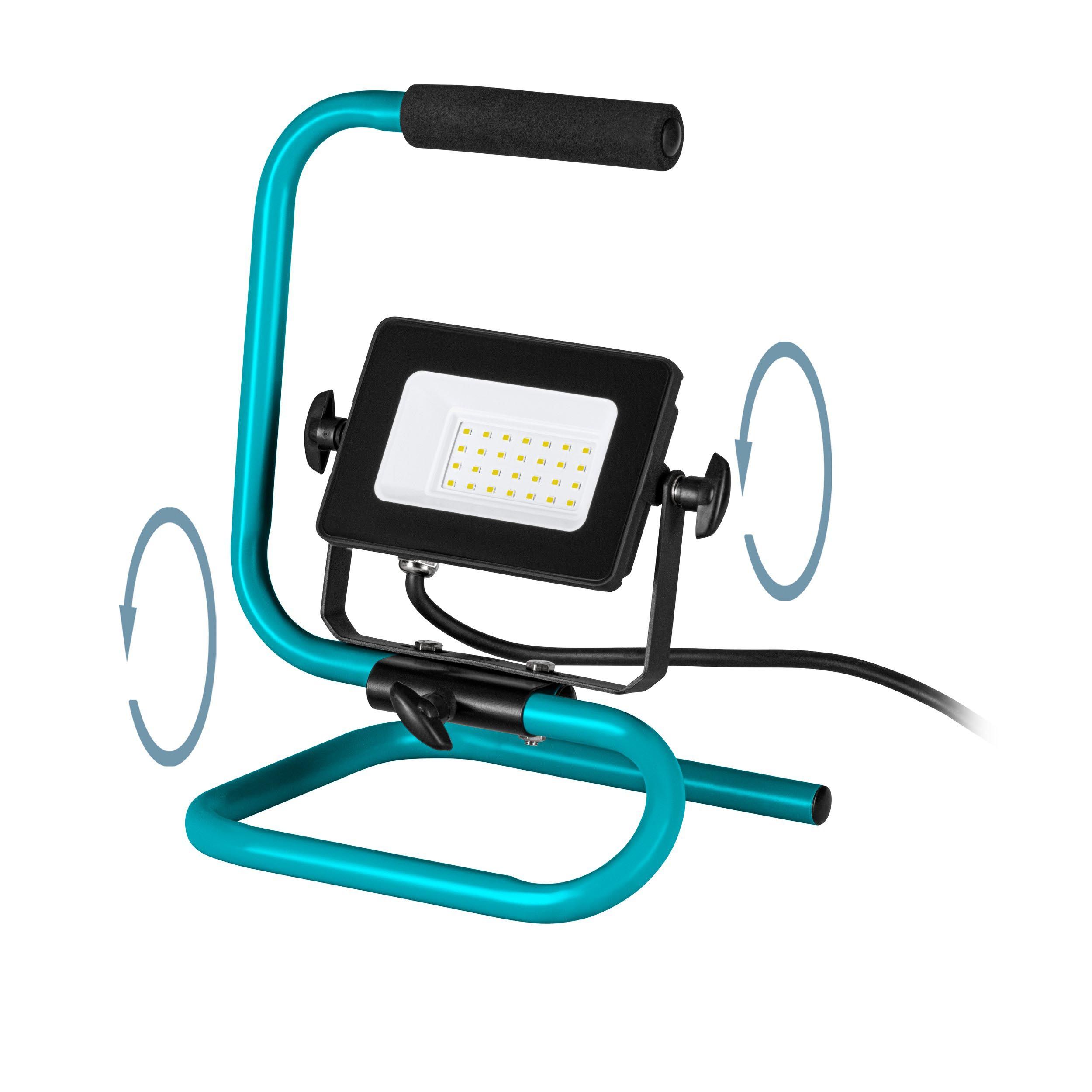 Projecteur extérieur LED AVELAR noir/vert eau L27cm