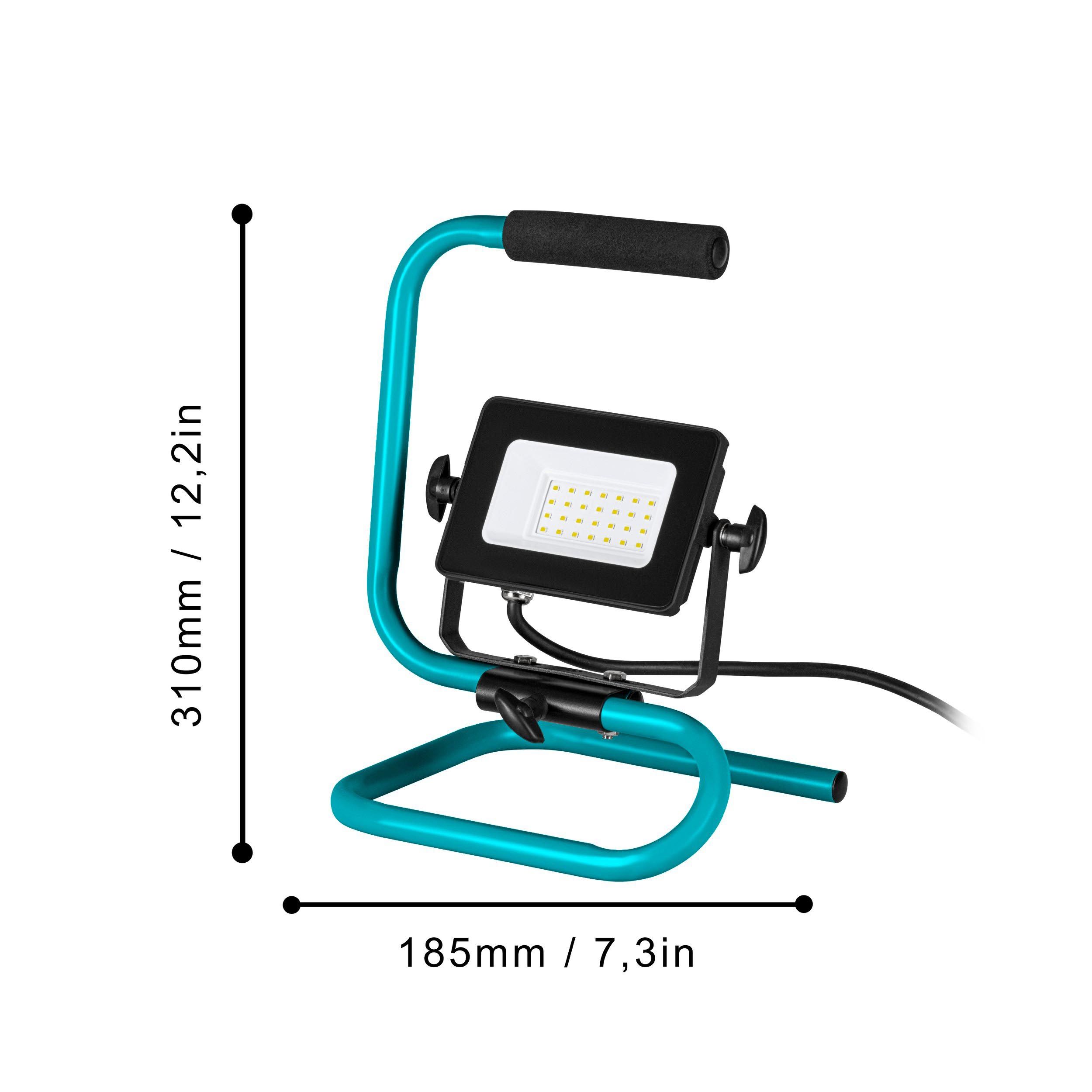 Projecteur extérieur LED AVELAR noir/vert eau L27cm