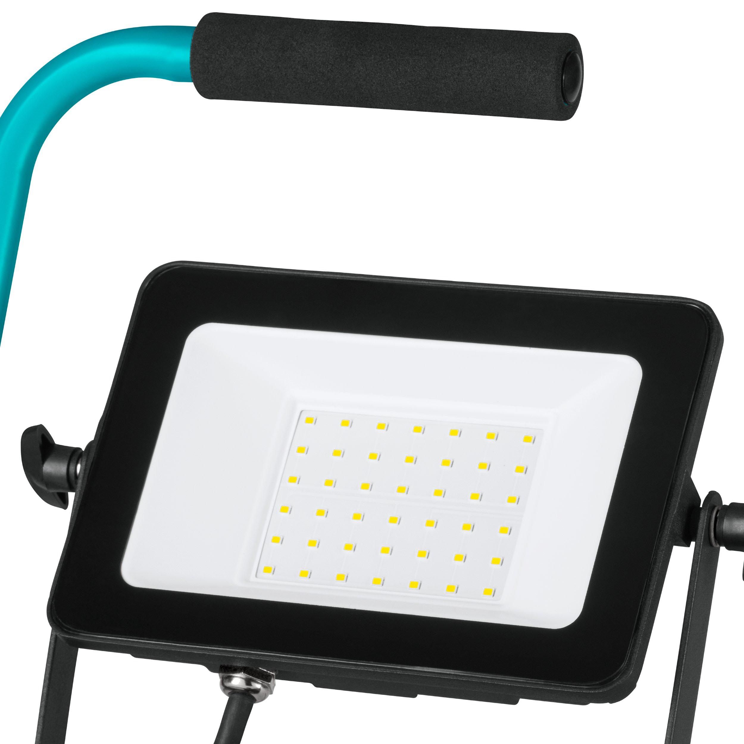 Projecteur extérieur LED AVELAR noir/vert eau L27cm