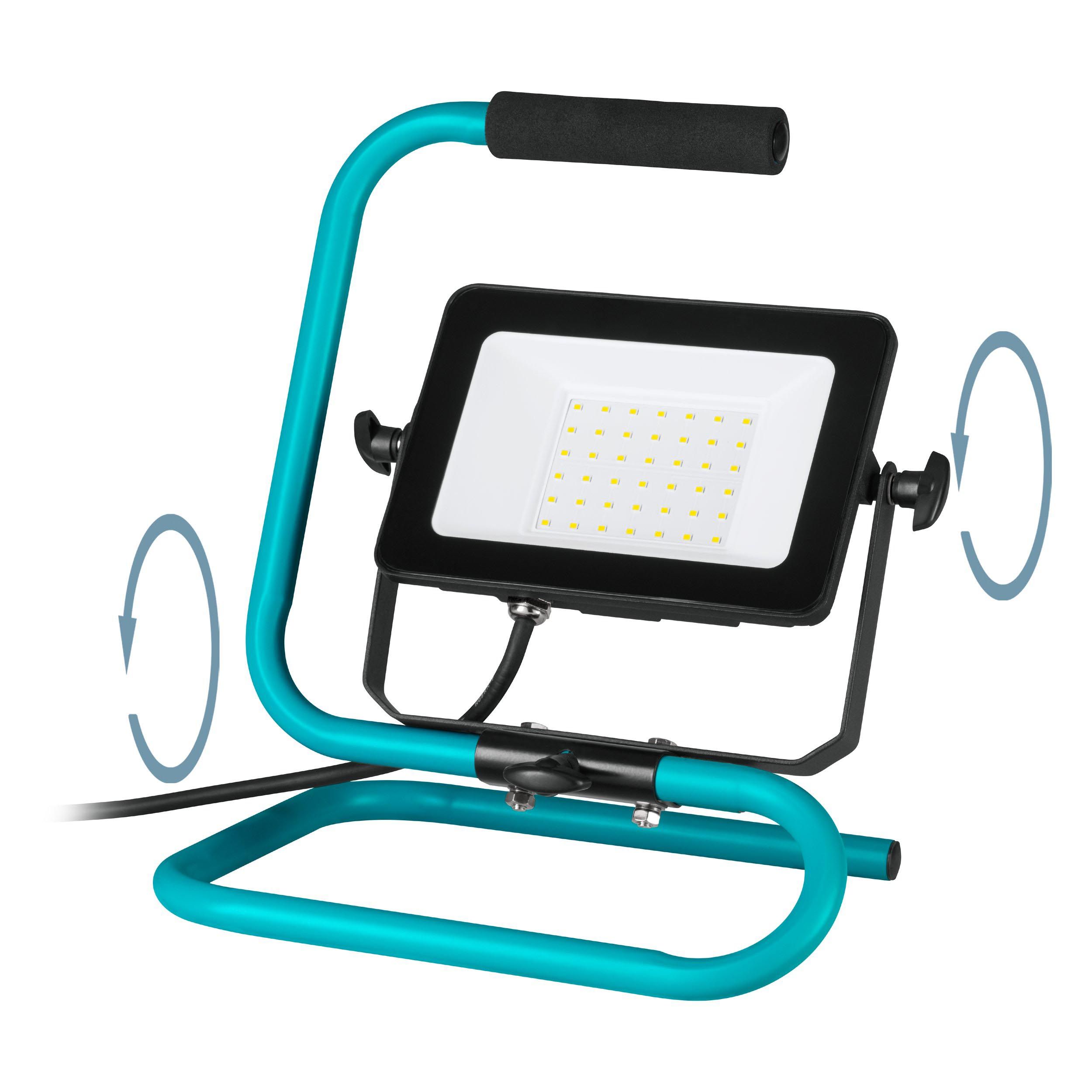 Projecteur extérieur LED AVELAR noir/vert eau L27cm