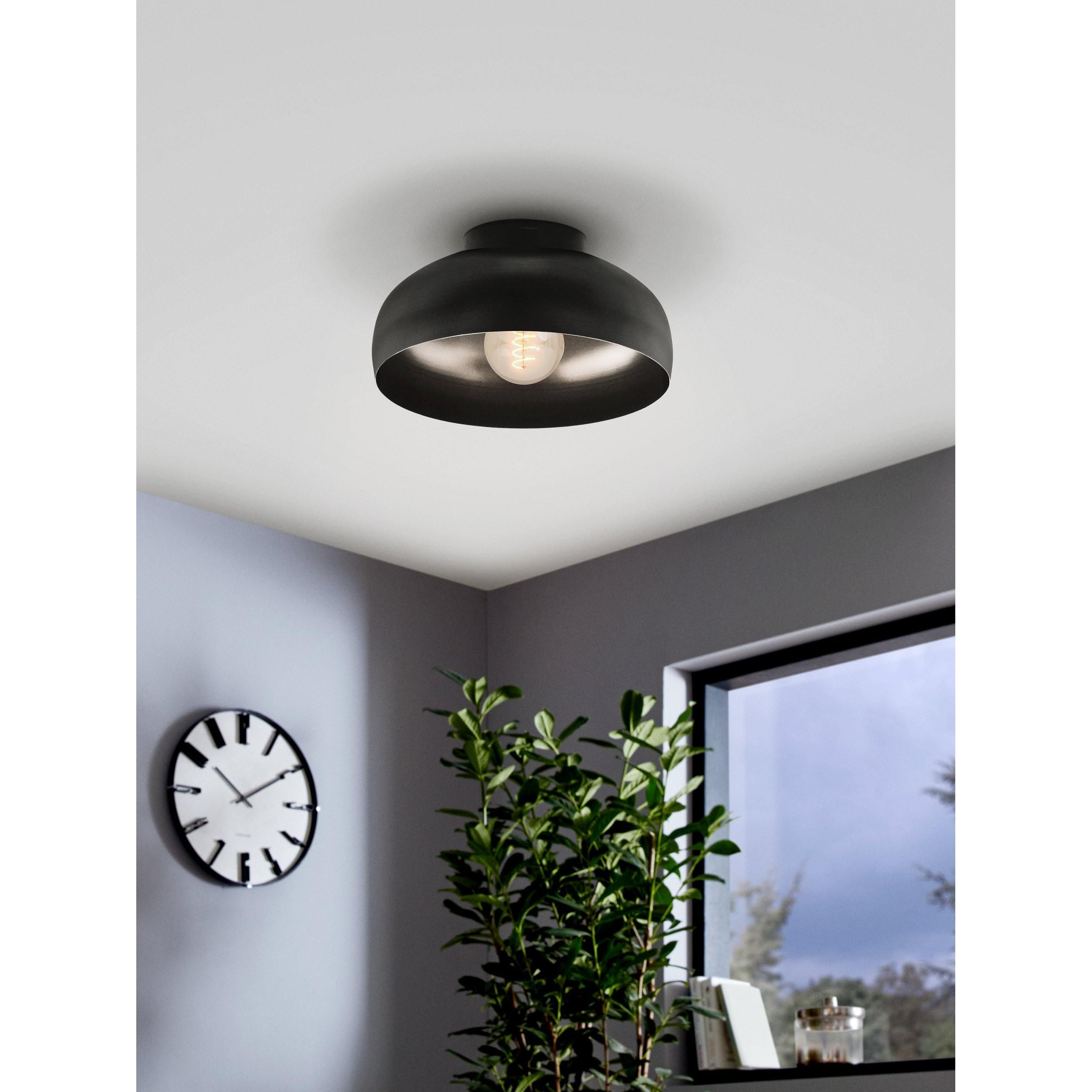 Plafonnier MOGANO 2 noir Ø28cm