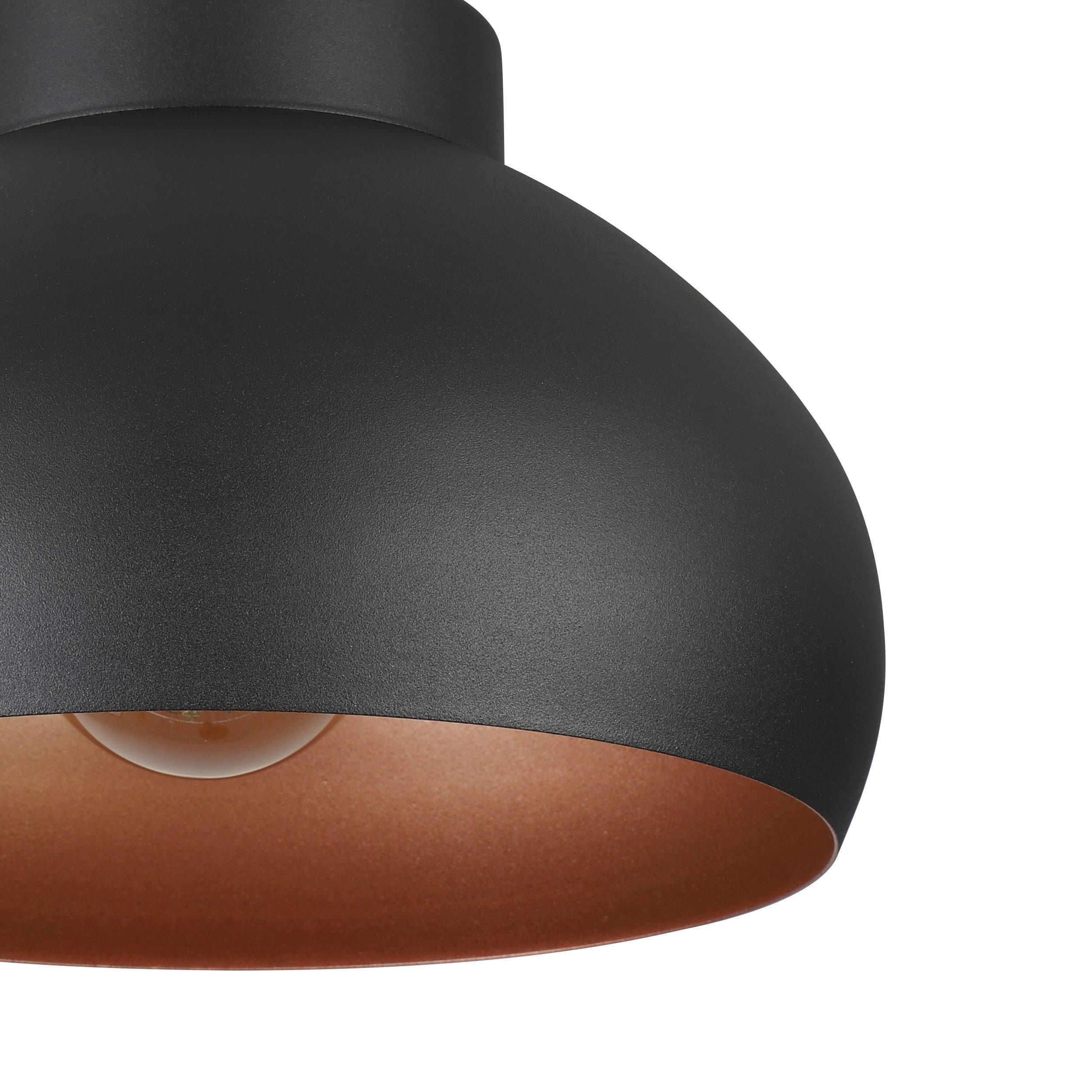 Plafonnier MOGANO 2 noir/cuivré Ø28cm