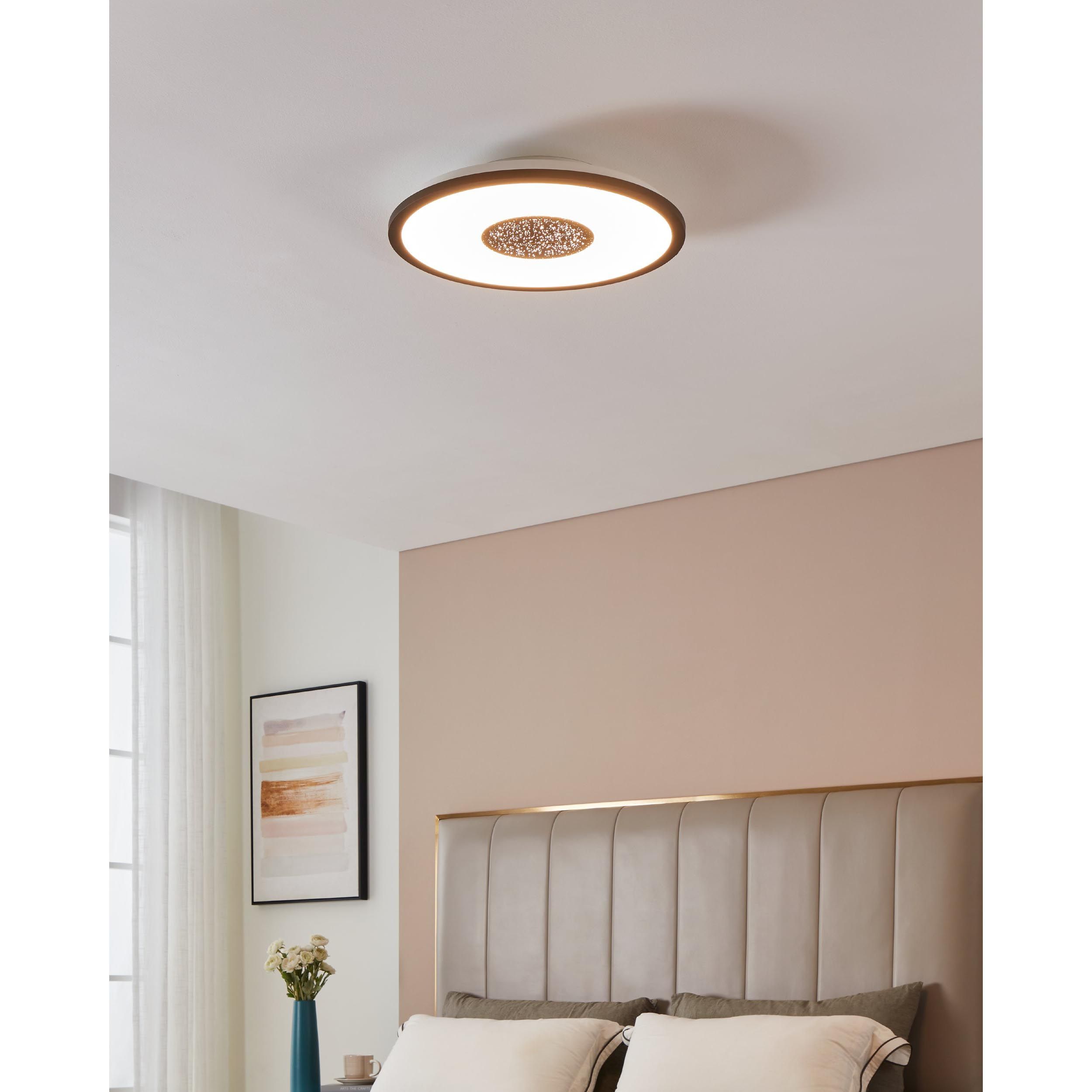 Plafonnier plastique noir MARMORATA LED INT 1X18W