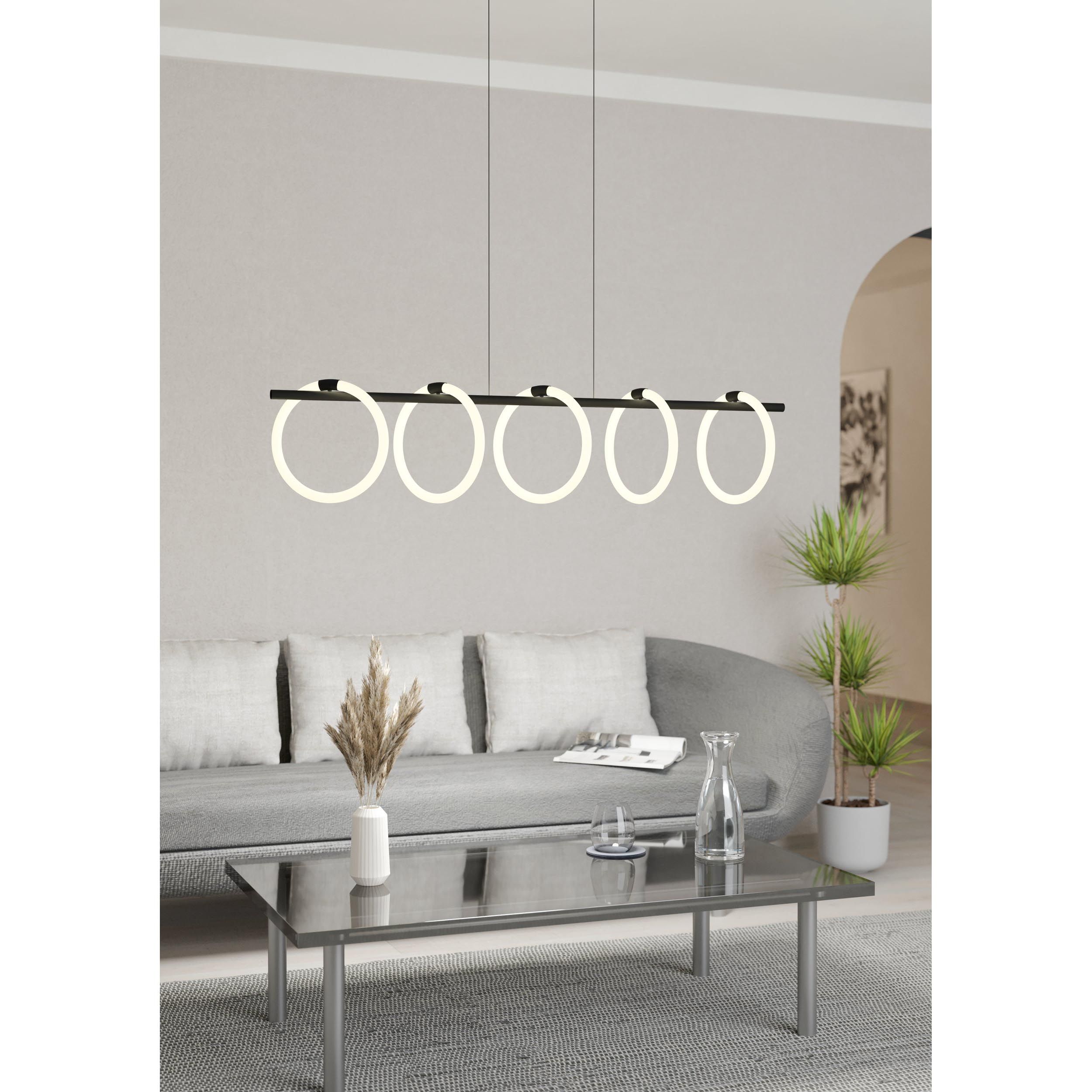 Plafonnier  LED MARMORATA noir Ø25cm